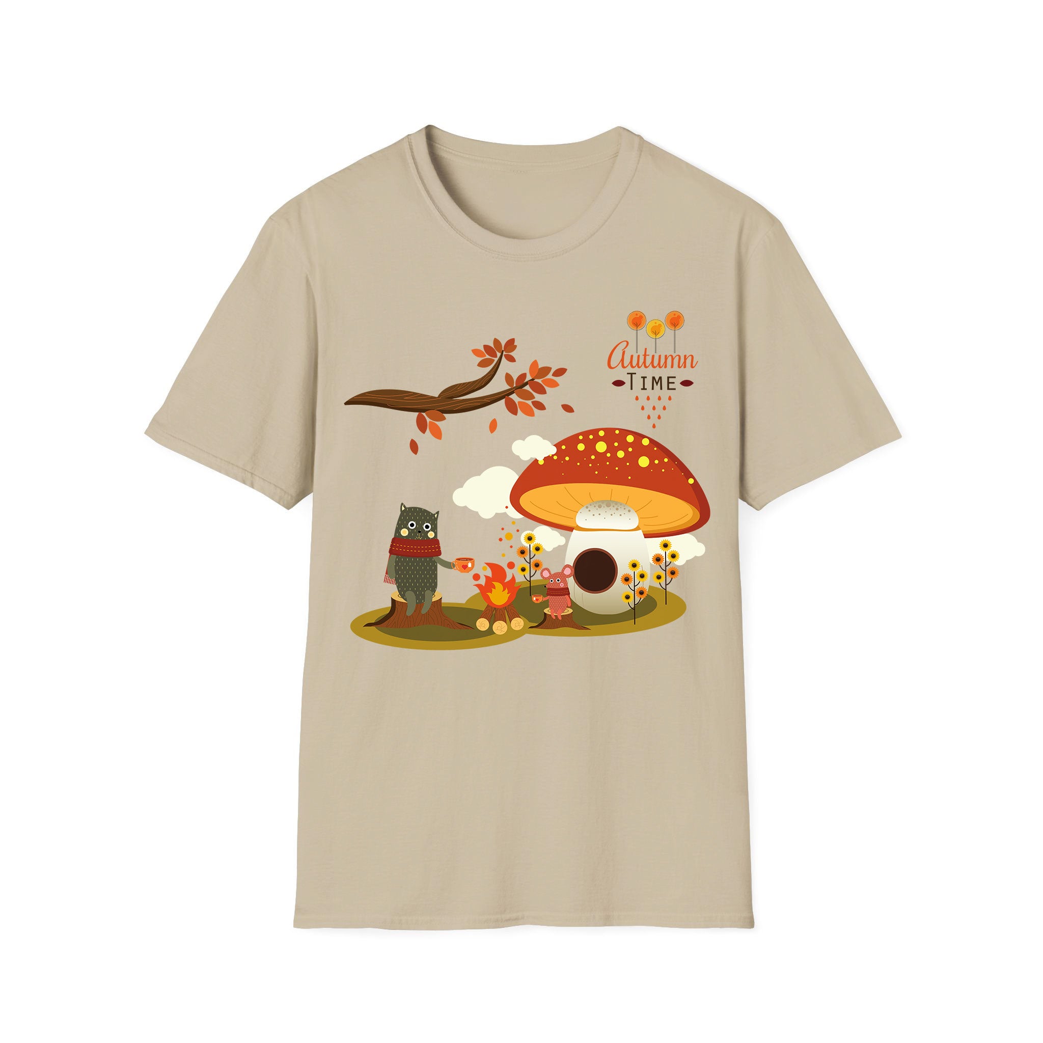 Autumn T-shirt Cat and Mouse Autumn Time