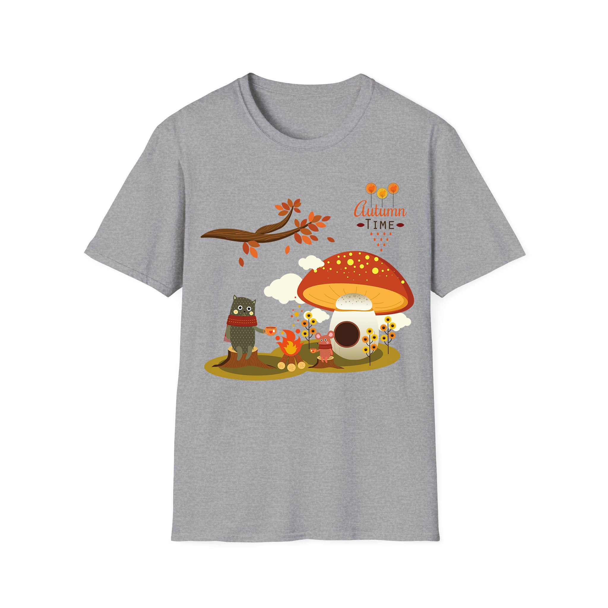 Autumn T-shirt Cat and Mouse Autumn Time