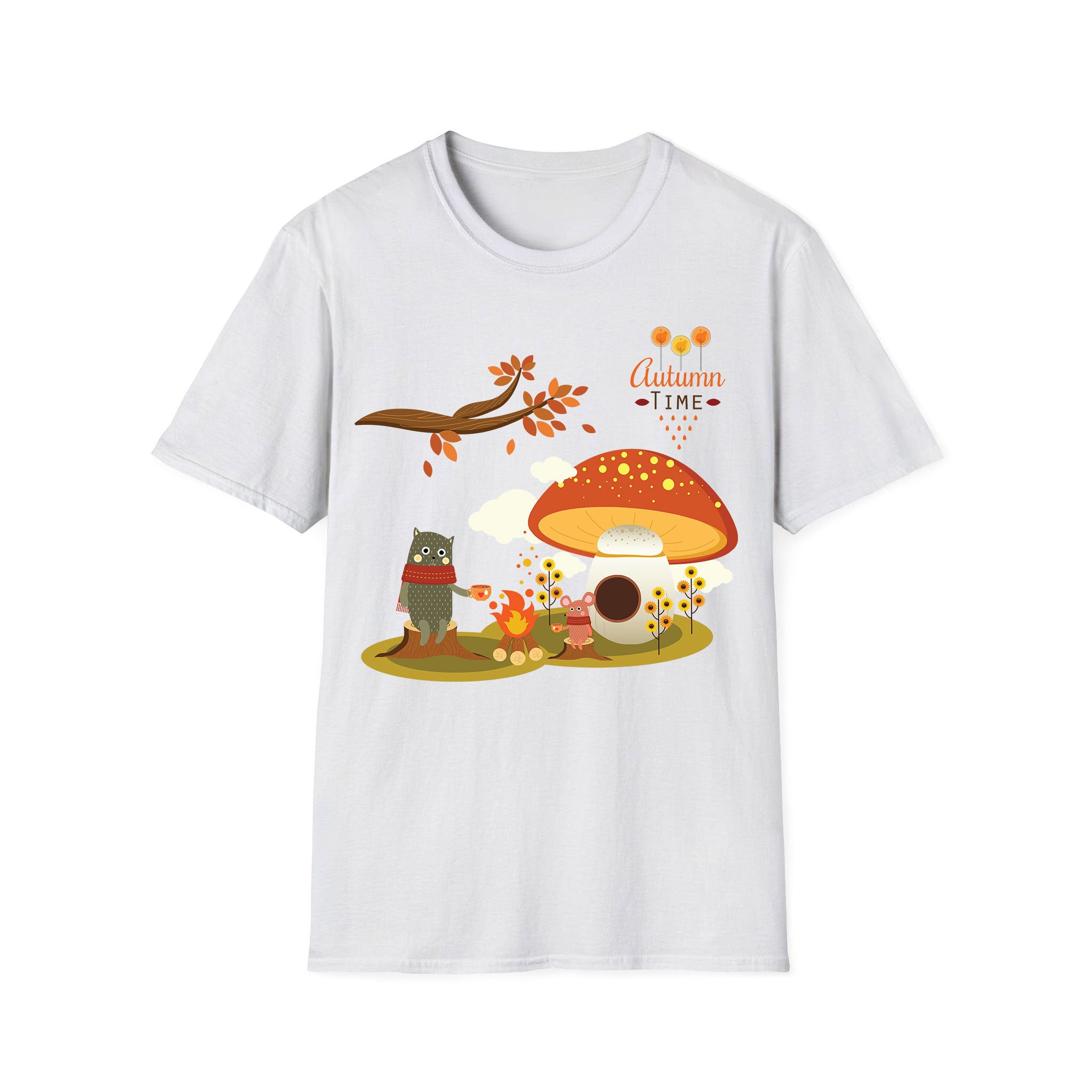 Autumn T-shirt Cat and Mouse Autumn Time