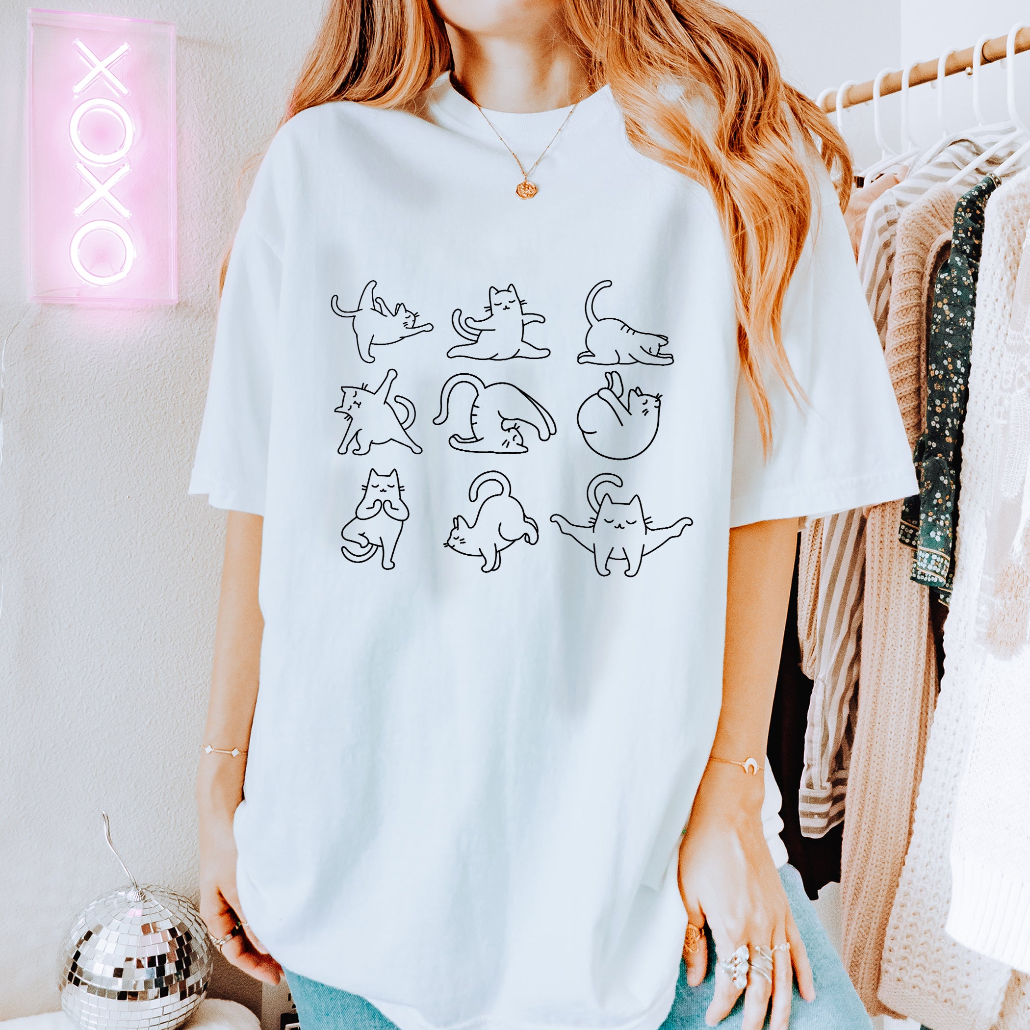 Cat yoga T-shirt