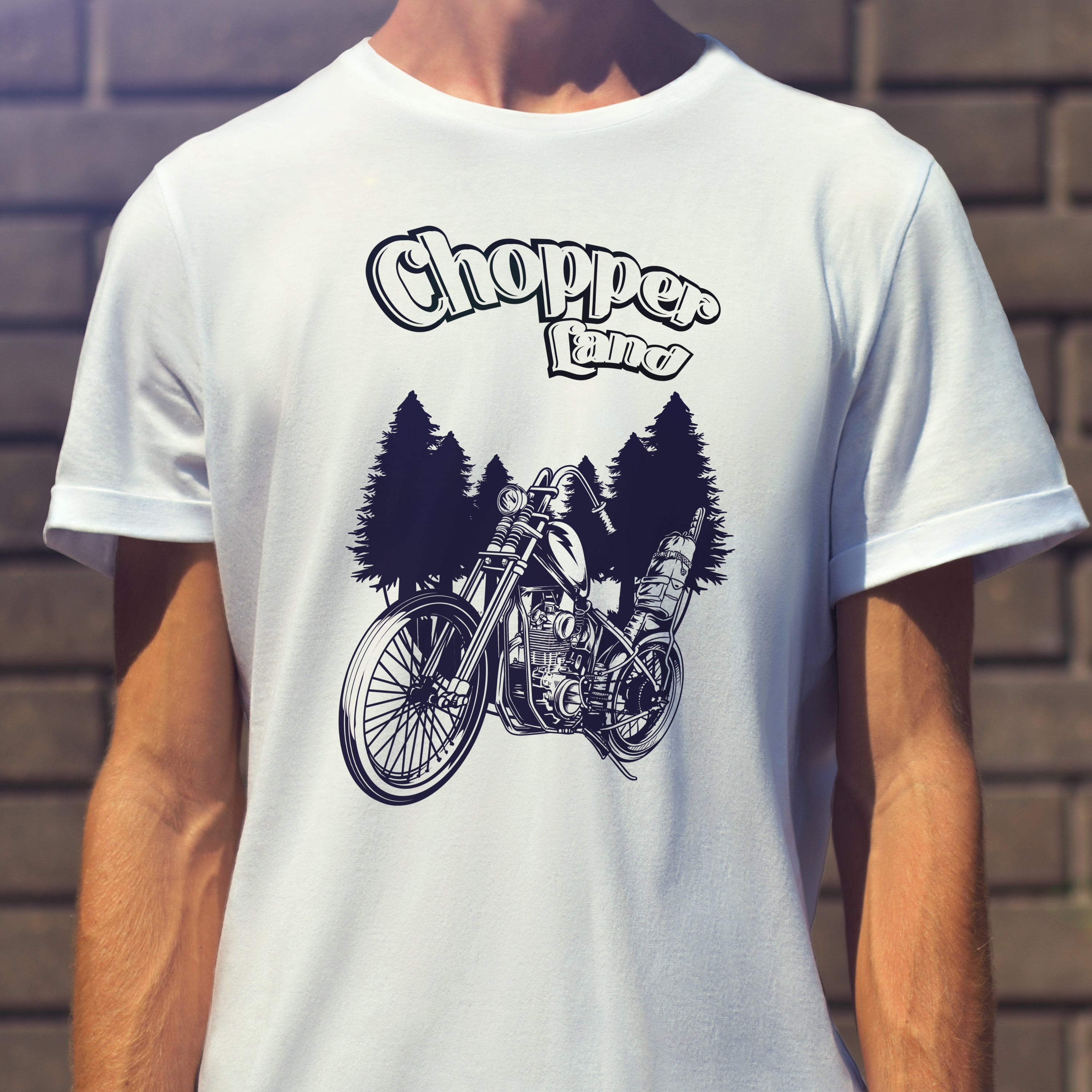 Motorcycle T-shirt Chopper Land