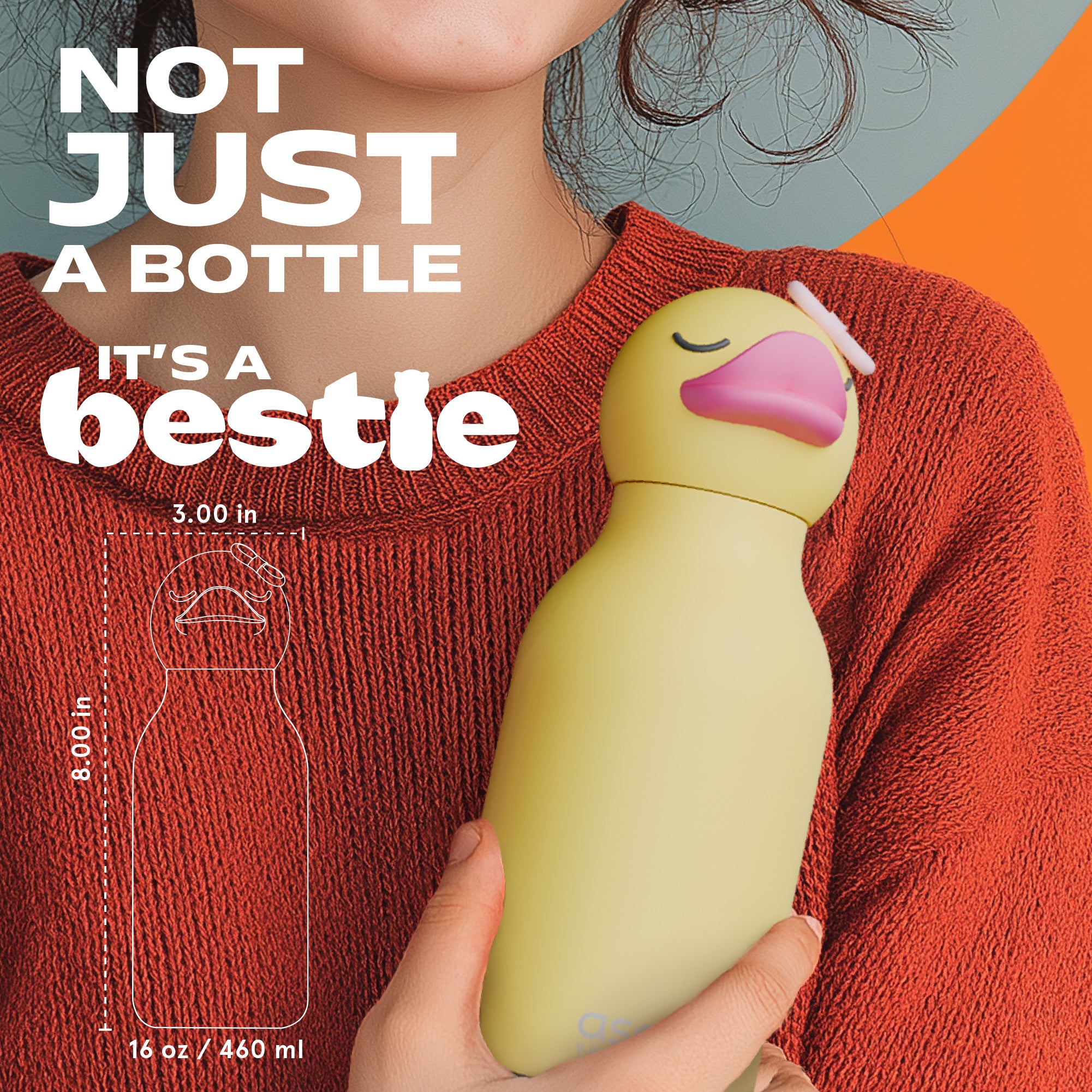 Personalized Bestie Insulated Bottle Duck