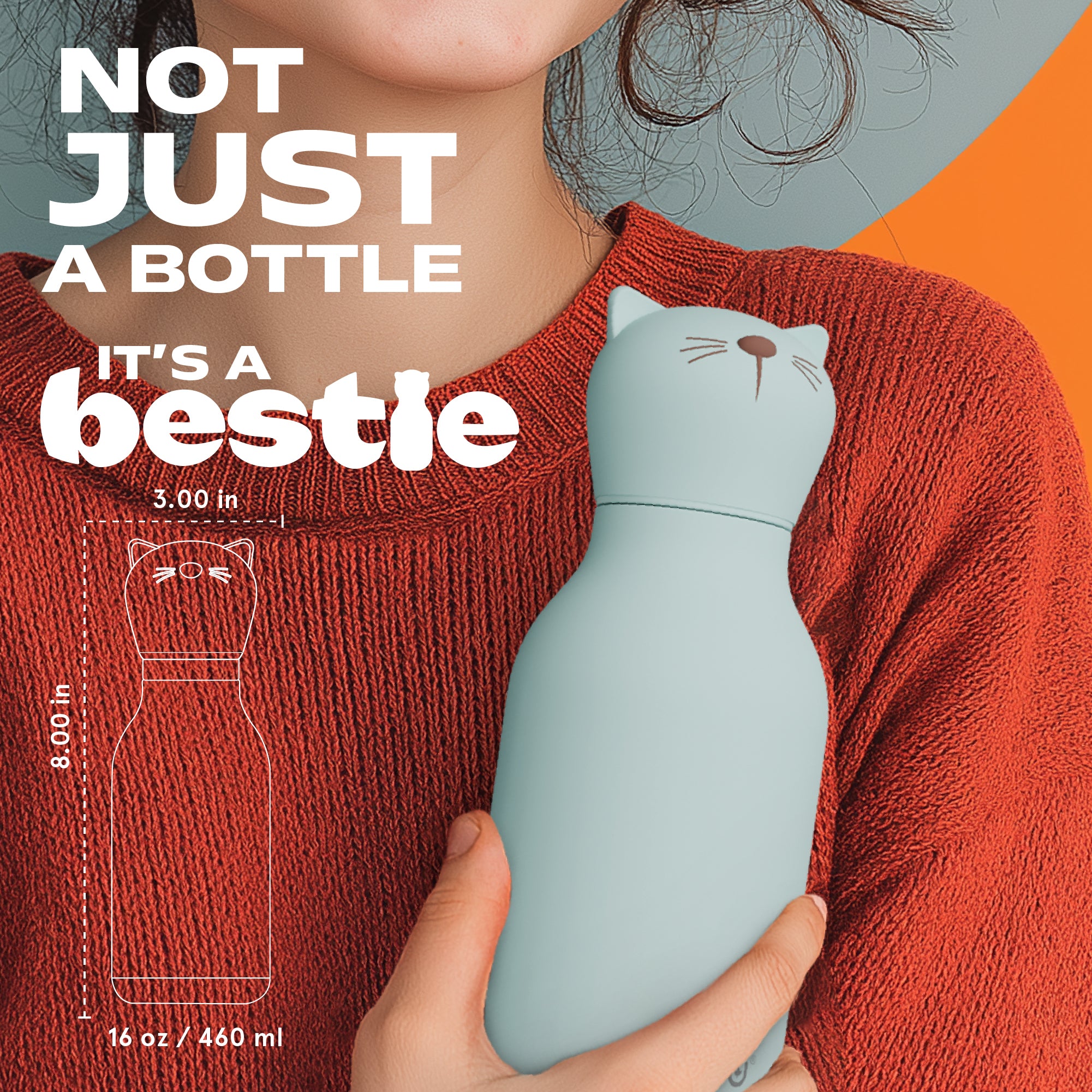Personalized Bestie Insulated Bottle Cat