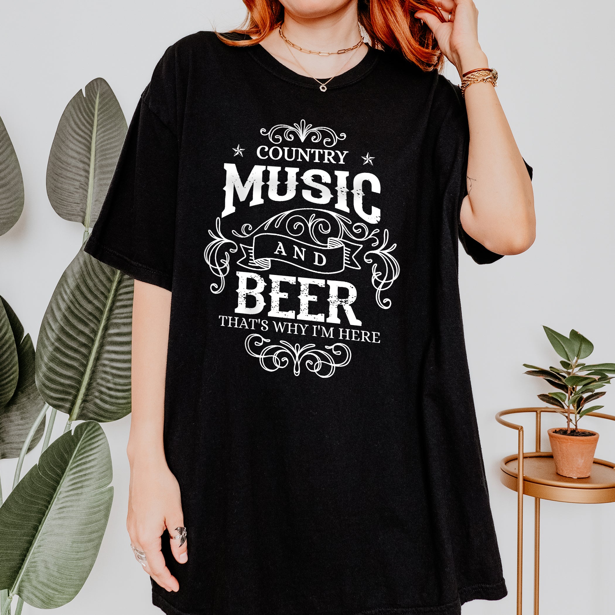 Country music T-shirt Music and Beer