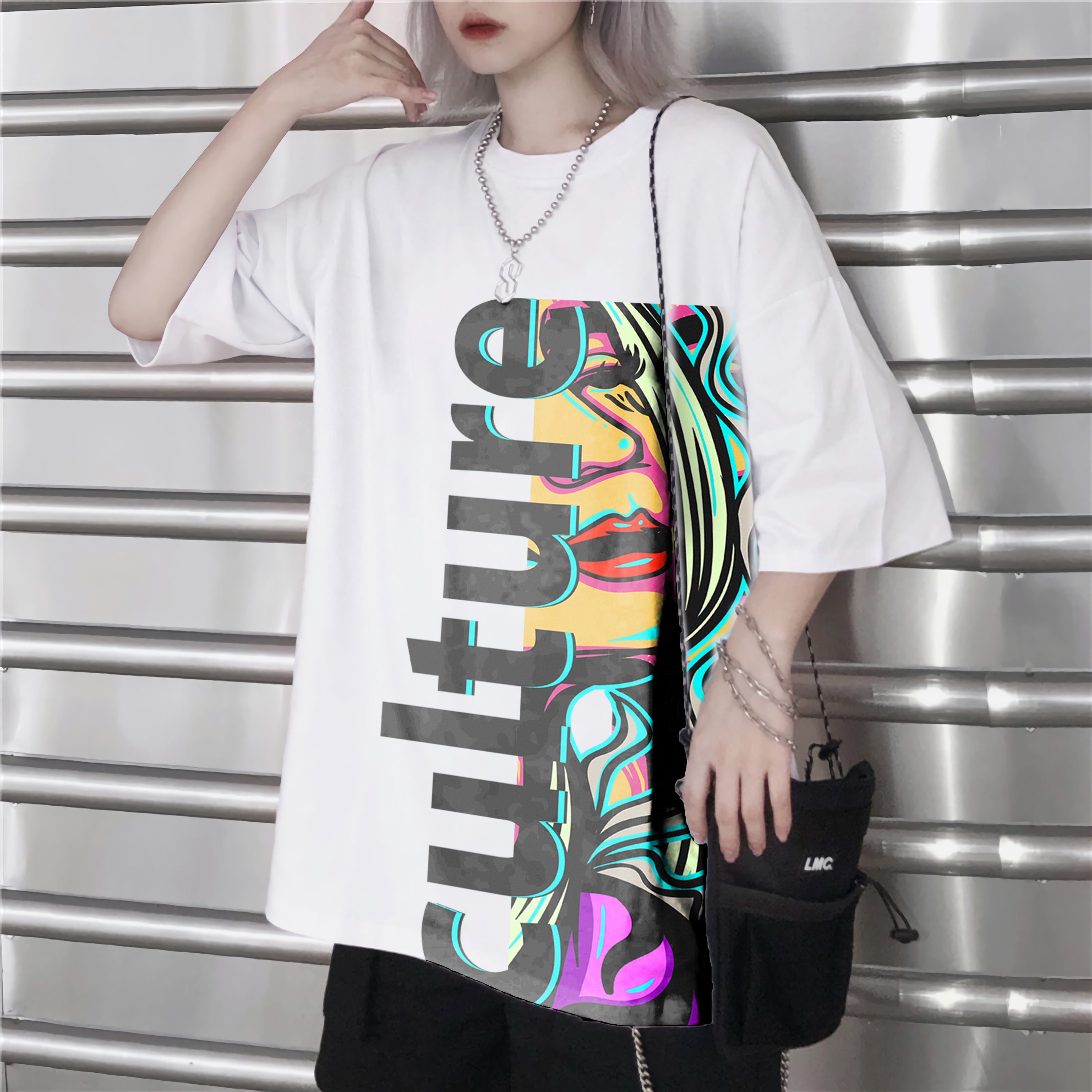 Oversize graphic T-shirt Culture Girl