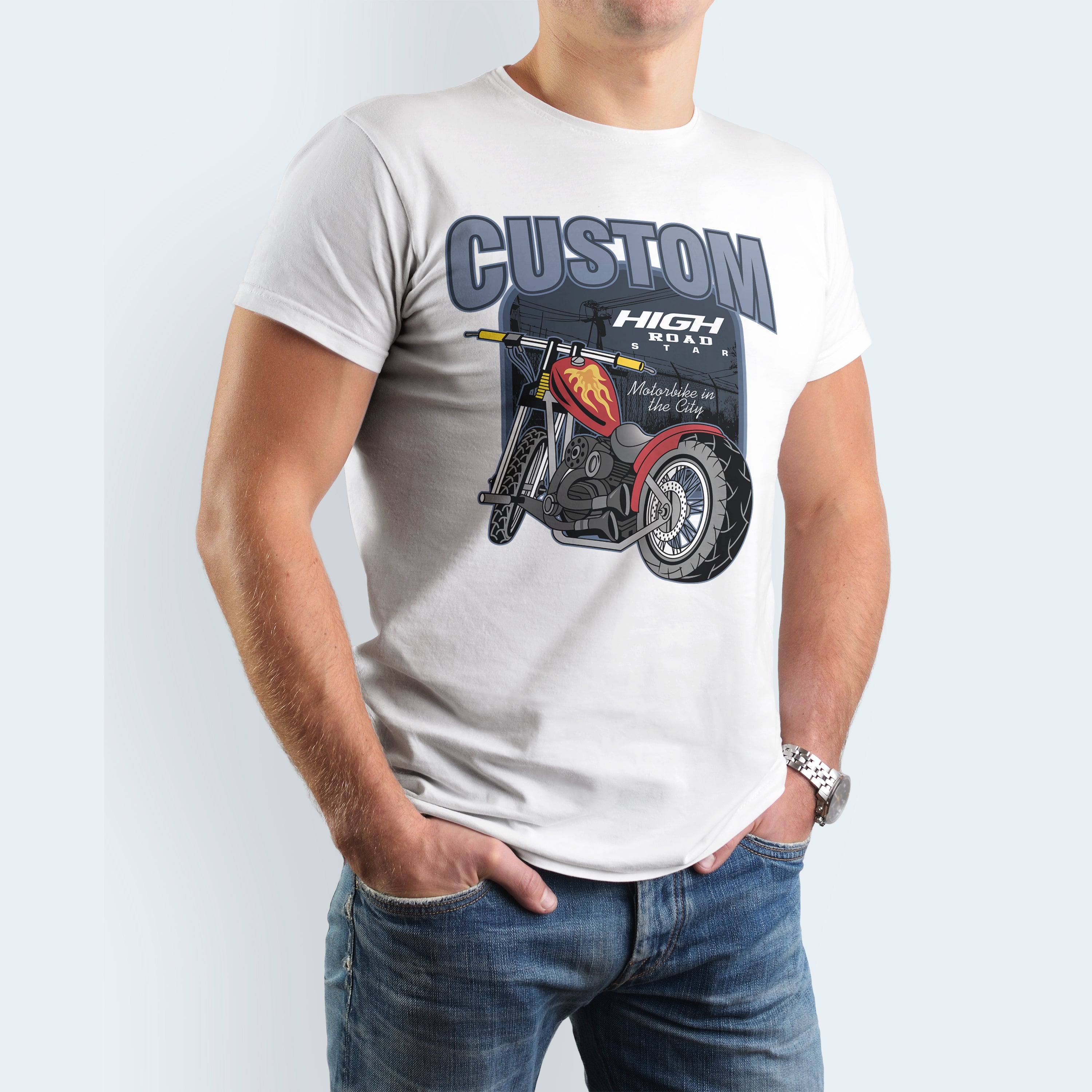 Motorcycle T-shirt Custom High Road