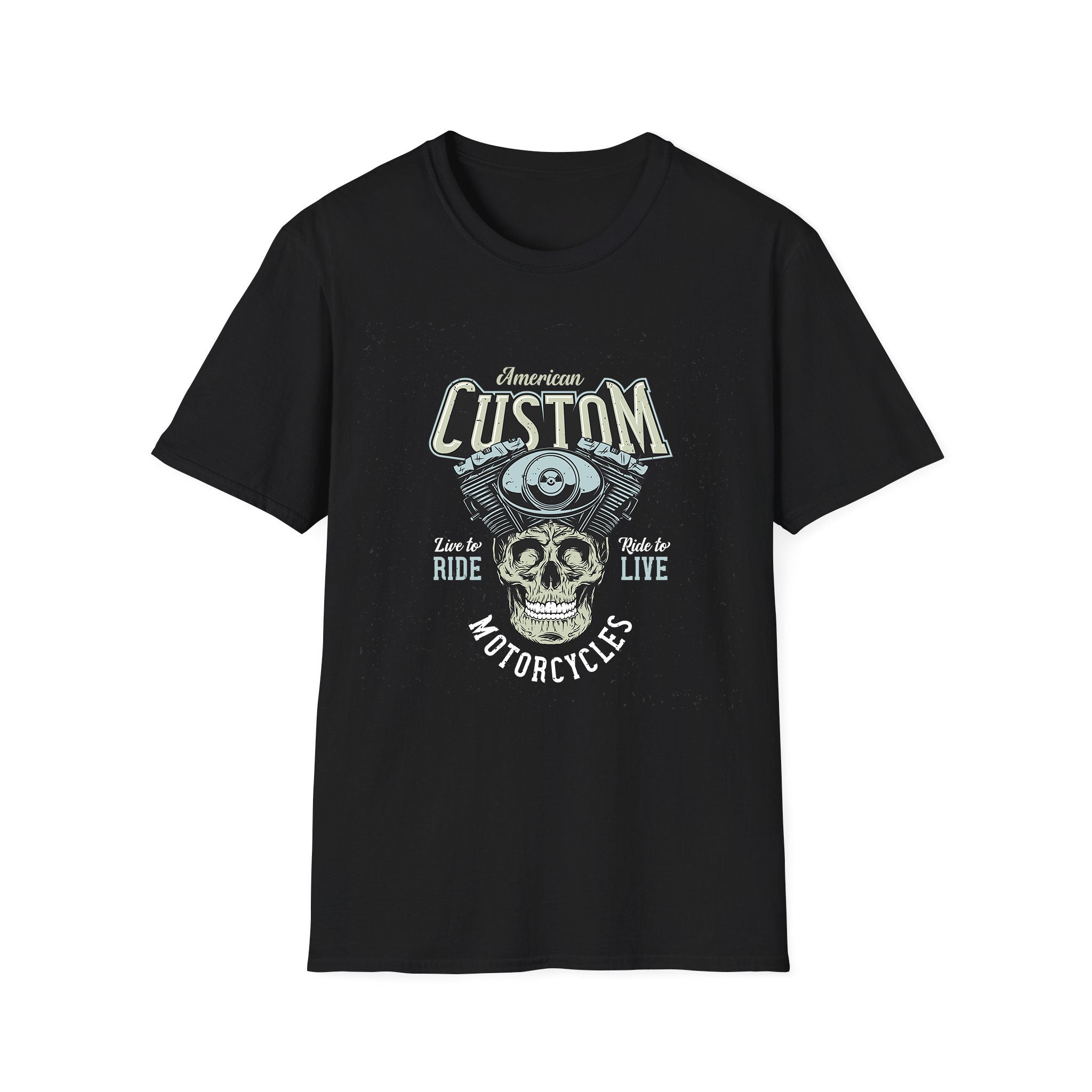 Motorcycle T-shirt Custom Ride Live