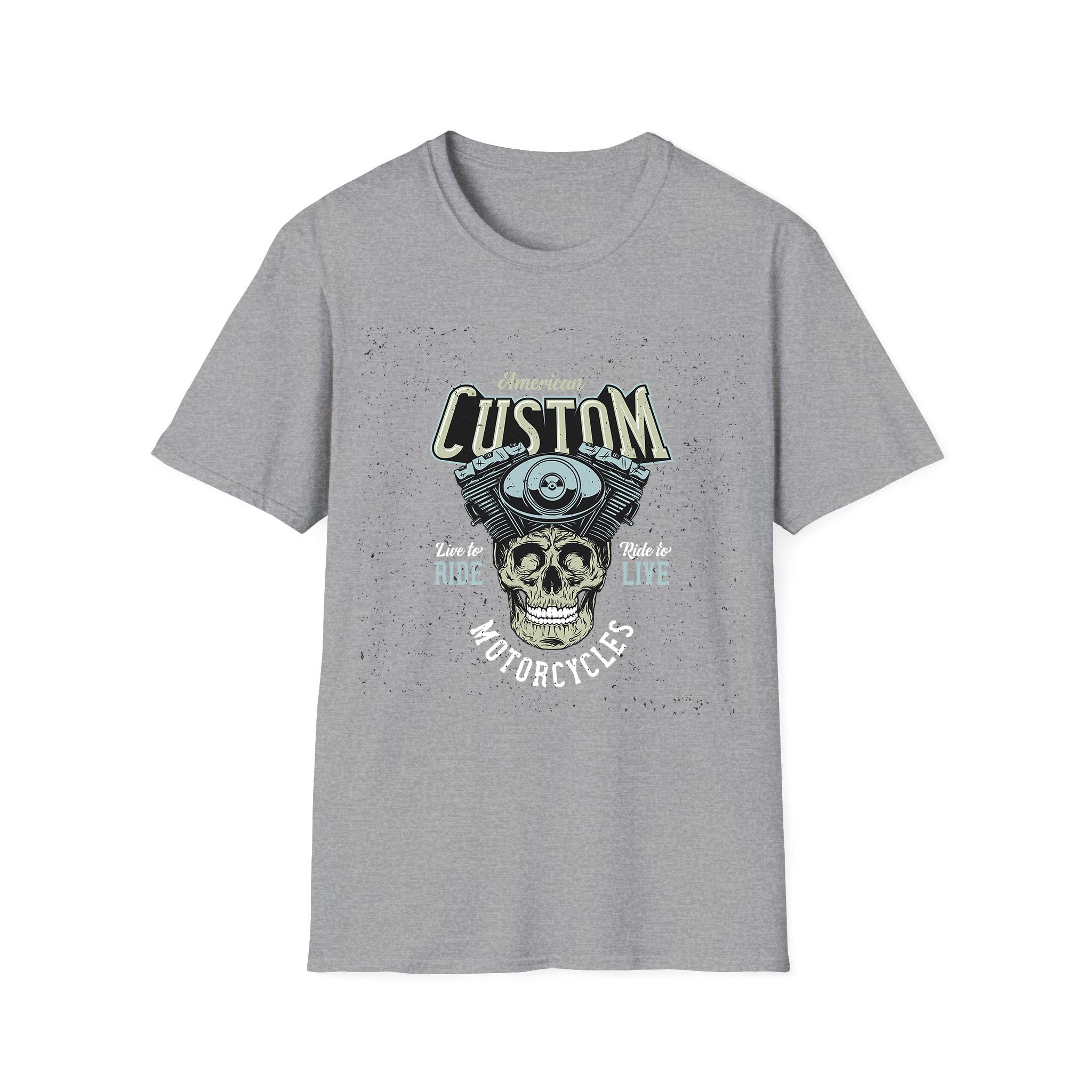 Motorcycle T-shirt Custom Ride Live