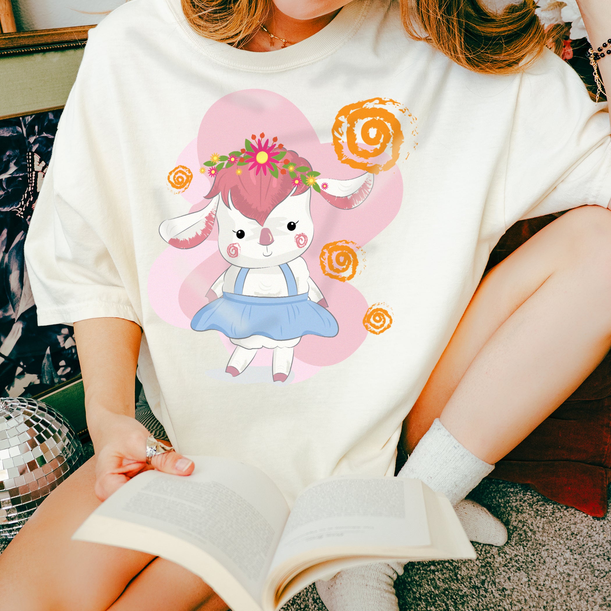 Autumn T-shirt Cute Baby Sheep Girl