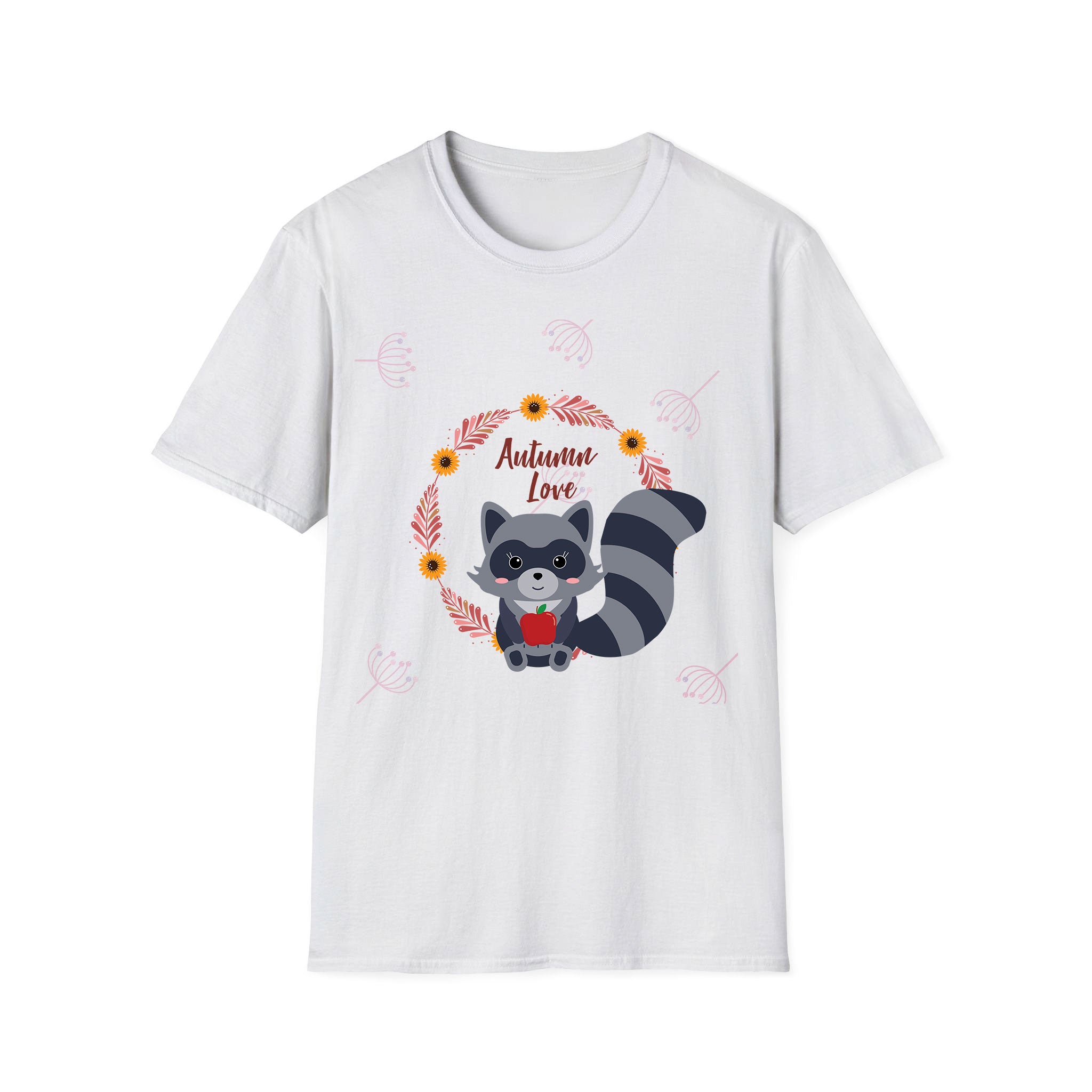 T-shirt Automne Mignon Raton Laveur Automne