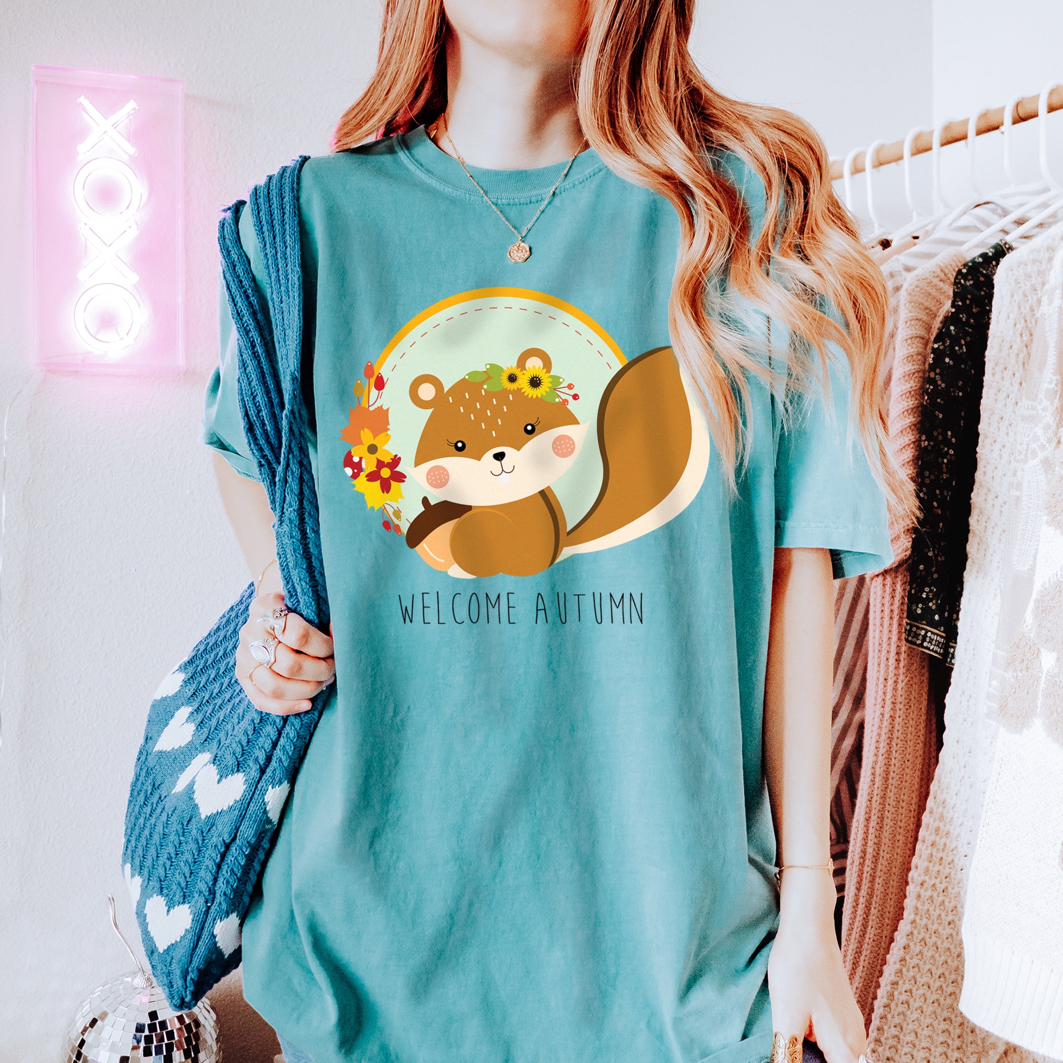 Autumn T-shirt Cute Squirrel Autumn