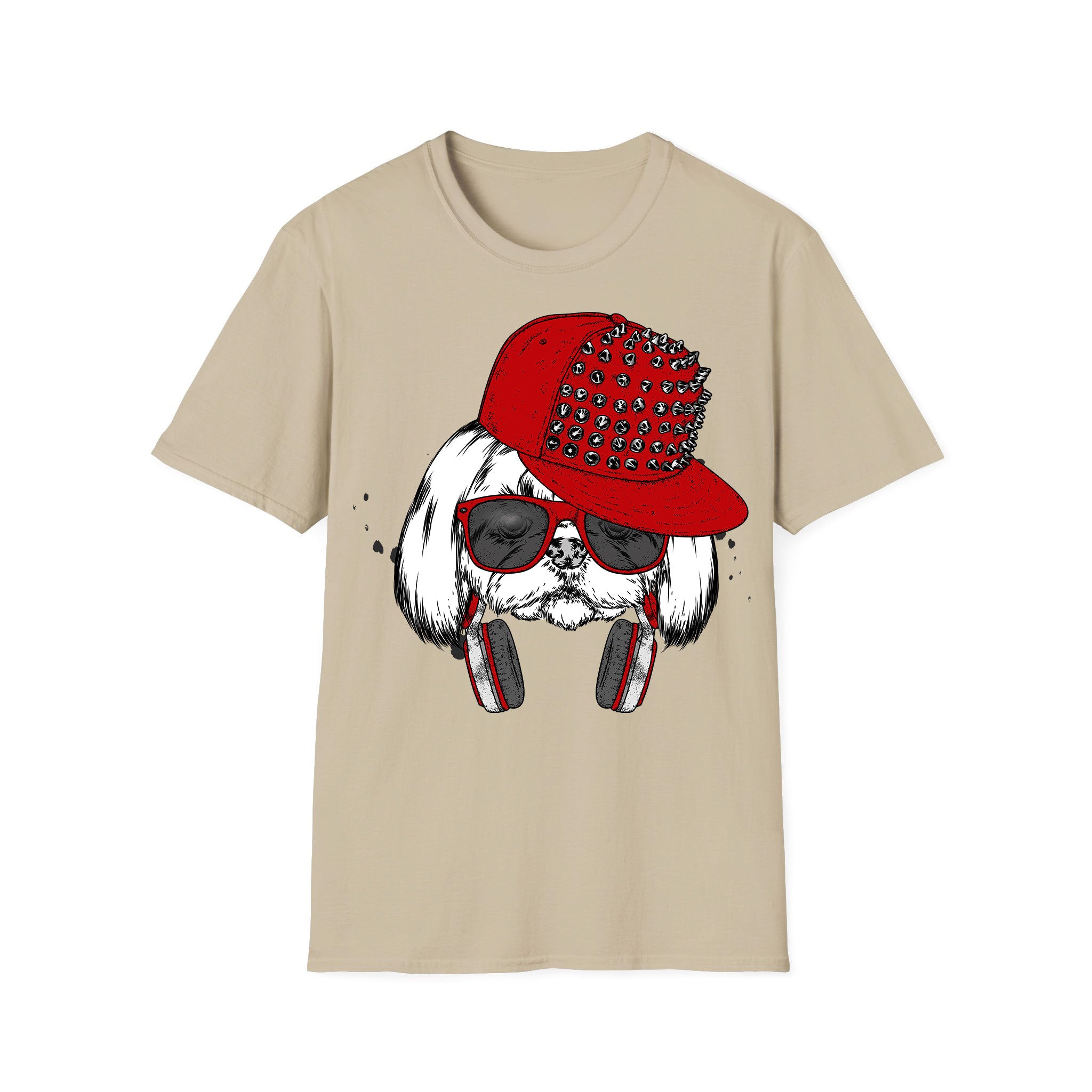 Music unisex T-shirt Cute Dog In A Cap