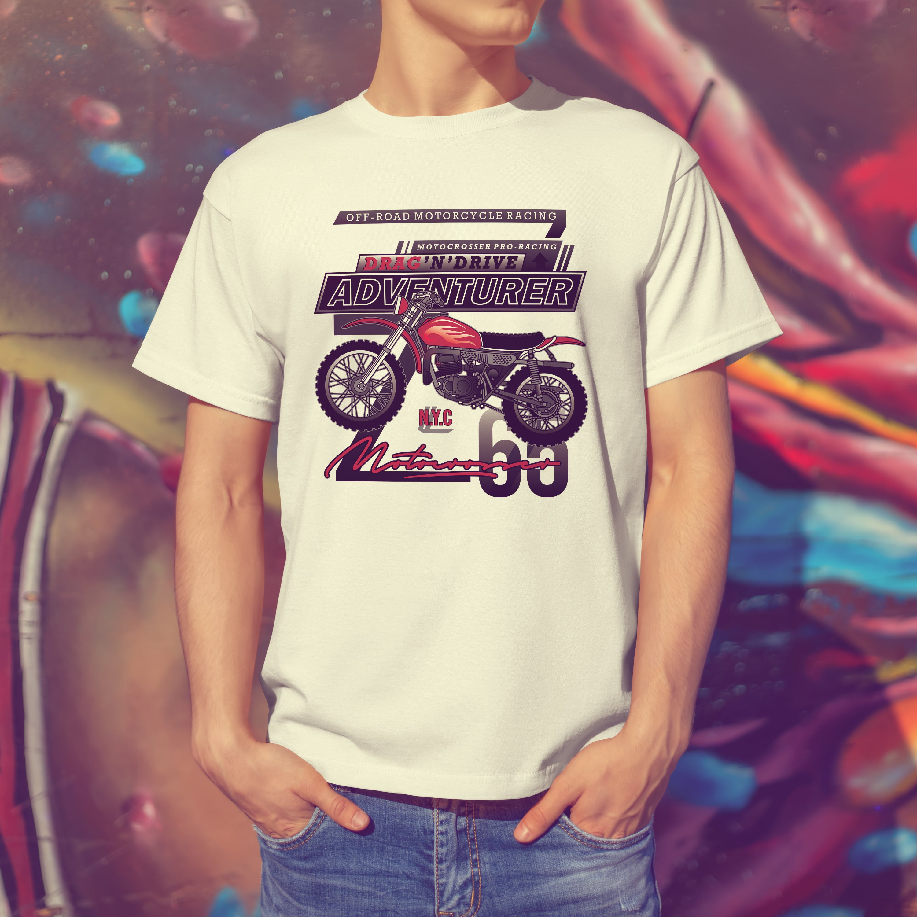 Motorcycle T-shirt DragnDrive Adventurer