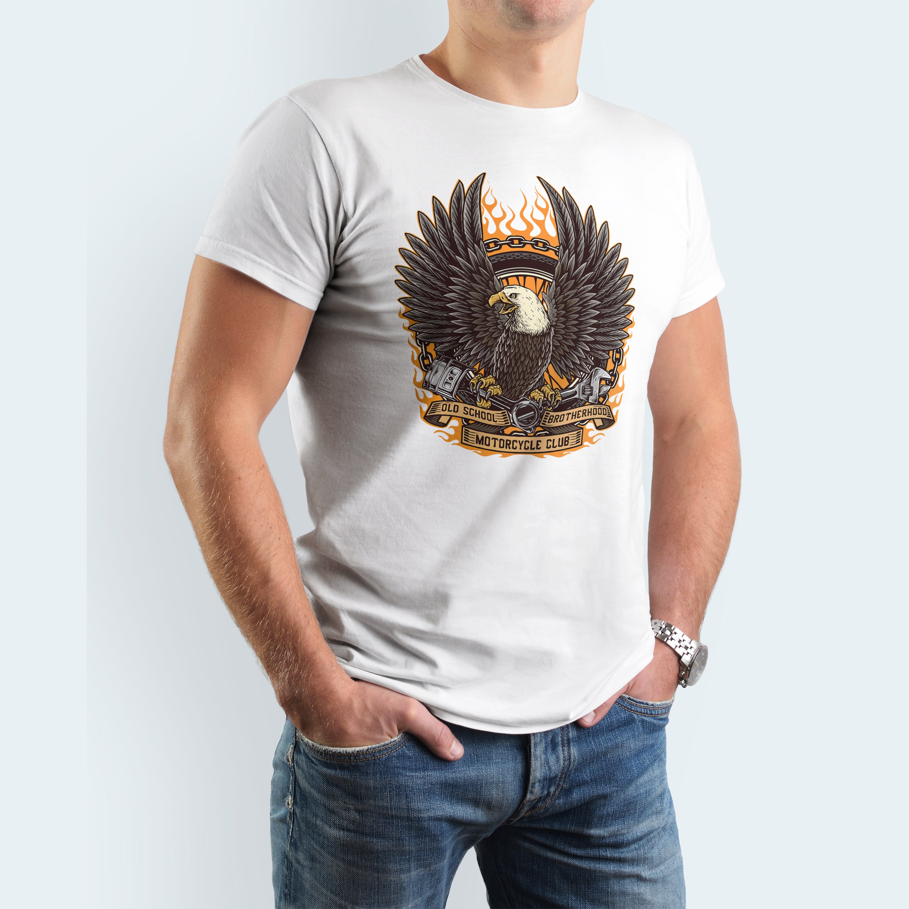 Motorcycle T-shirt Eagles Motorcycle