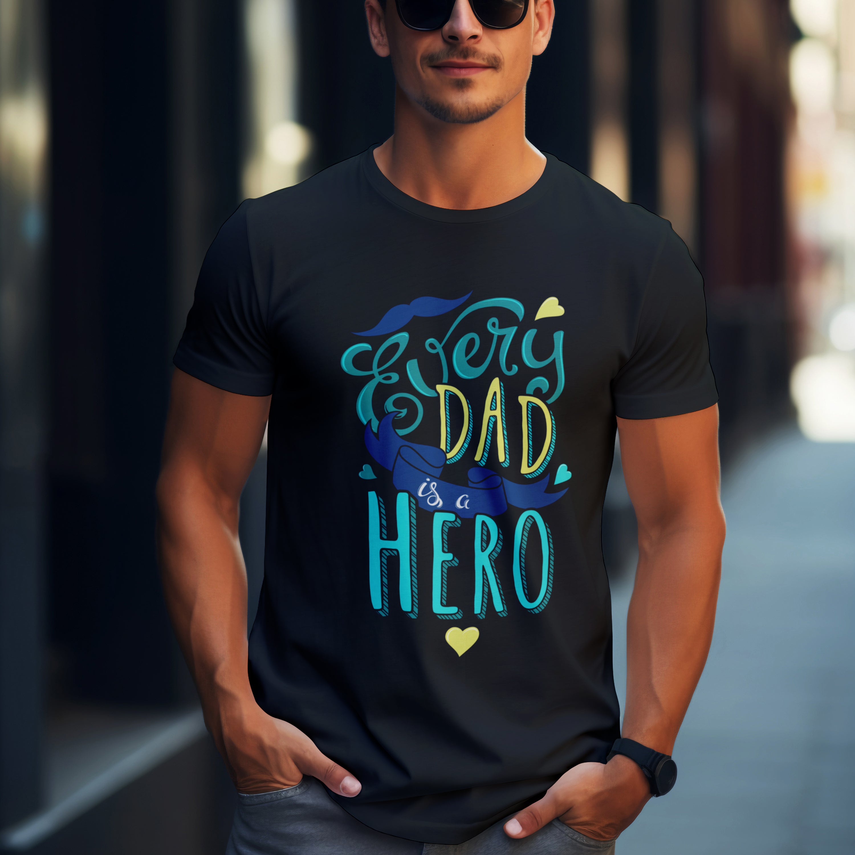 Father's Day T-shirt Every Dad Is A Hero