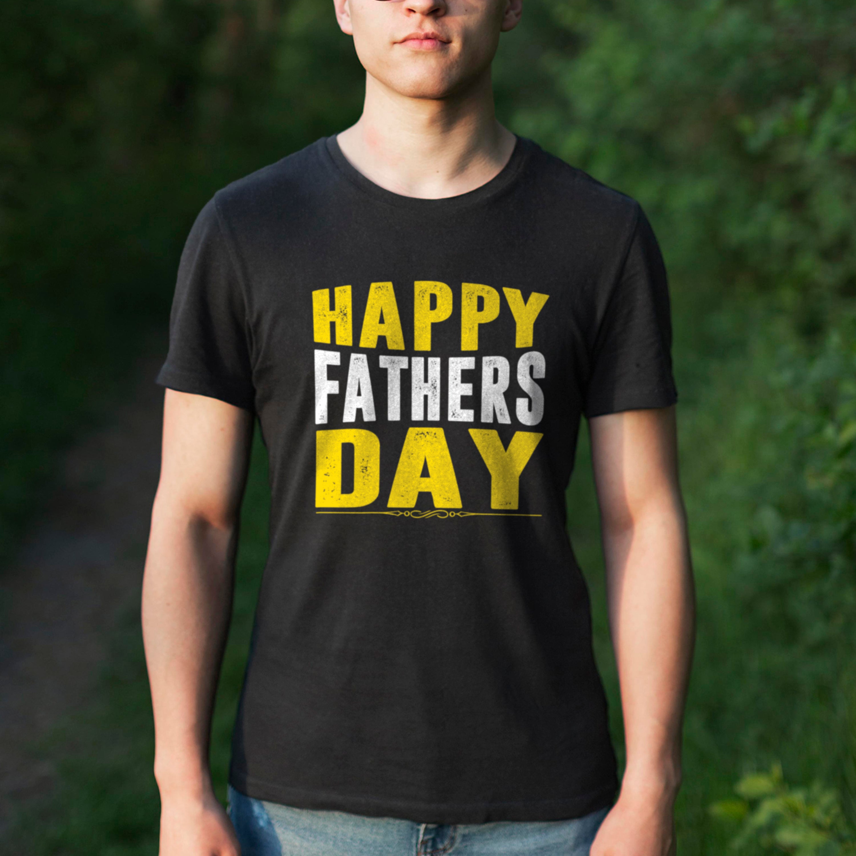 Father's Day T-shirt Happy Fathers Day Yellow