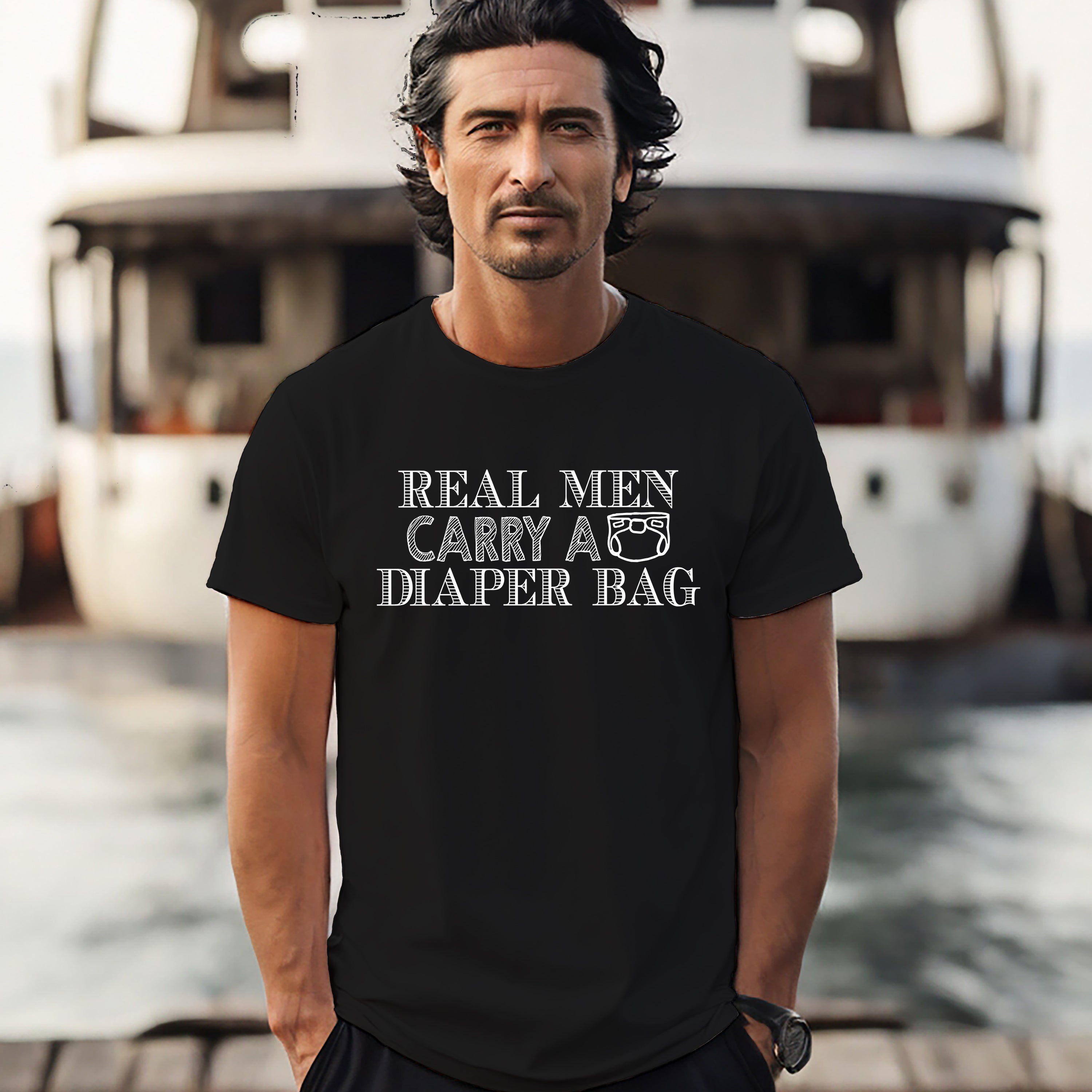 Father's Day T-shirt Real Men Carry