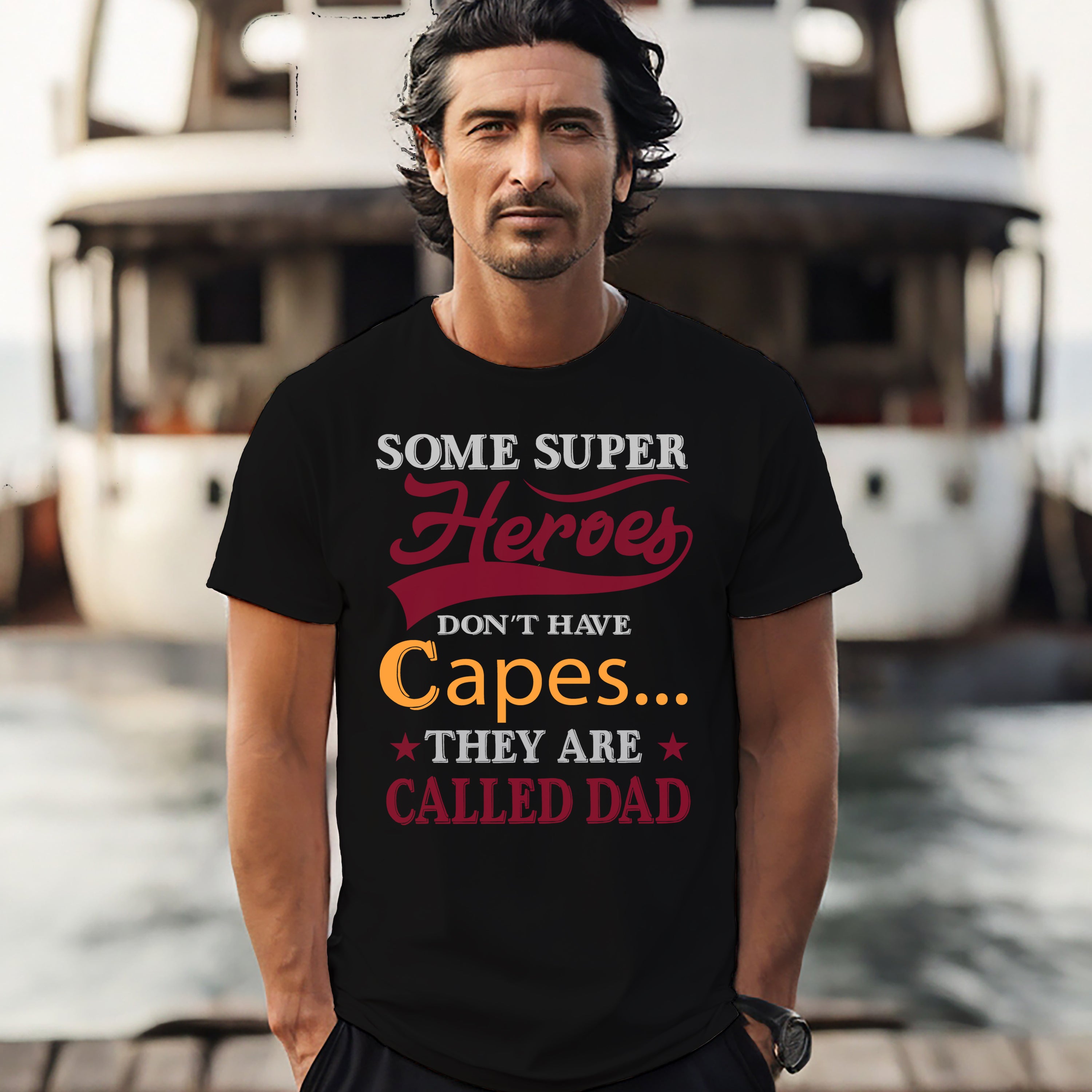 Father's Day T-shirt Super Heroes Called Dad