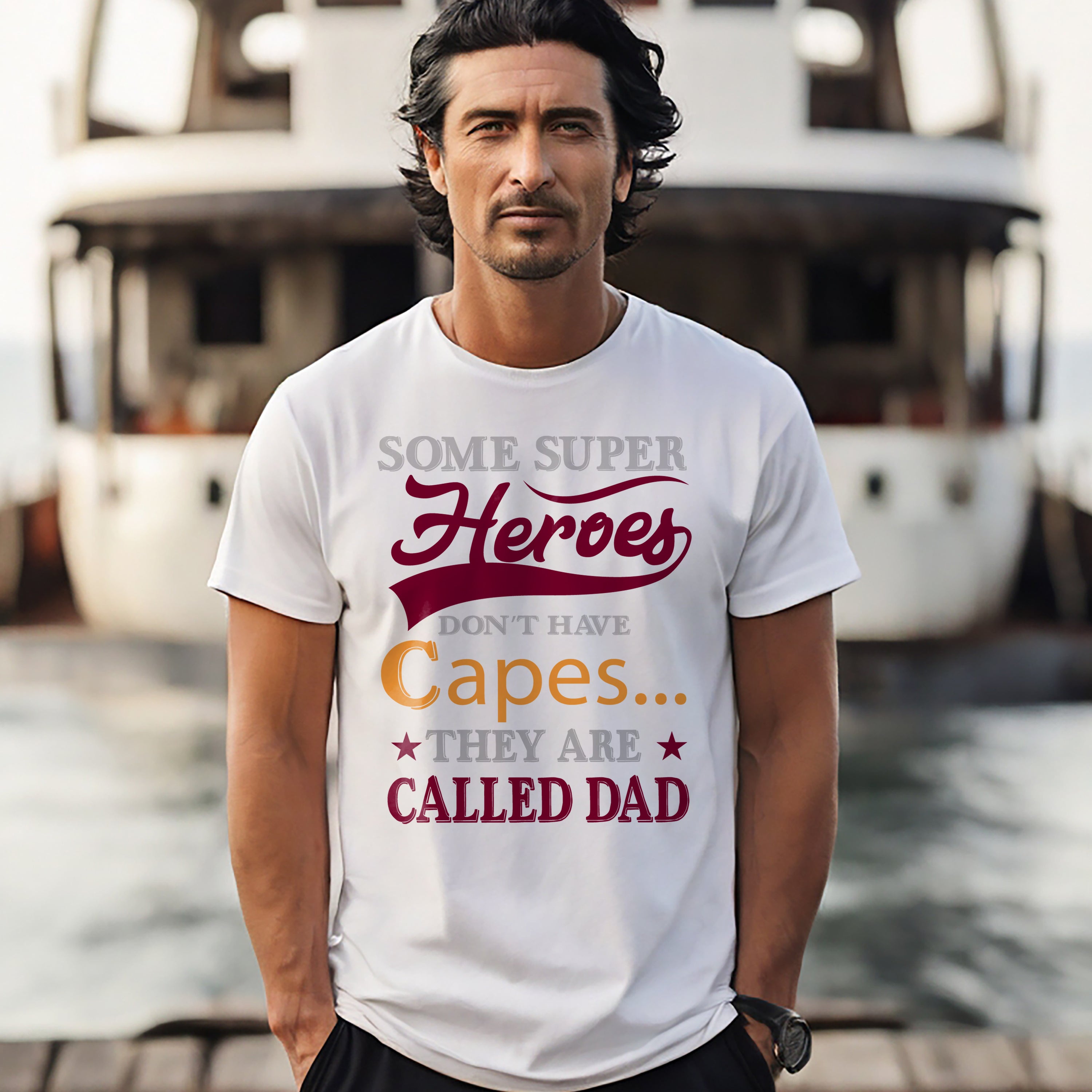 Father's Day T-shirt Super Heroes Called Dad