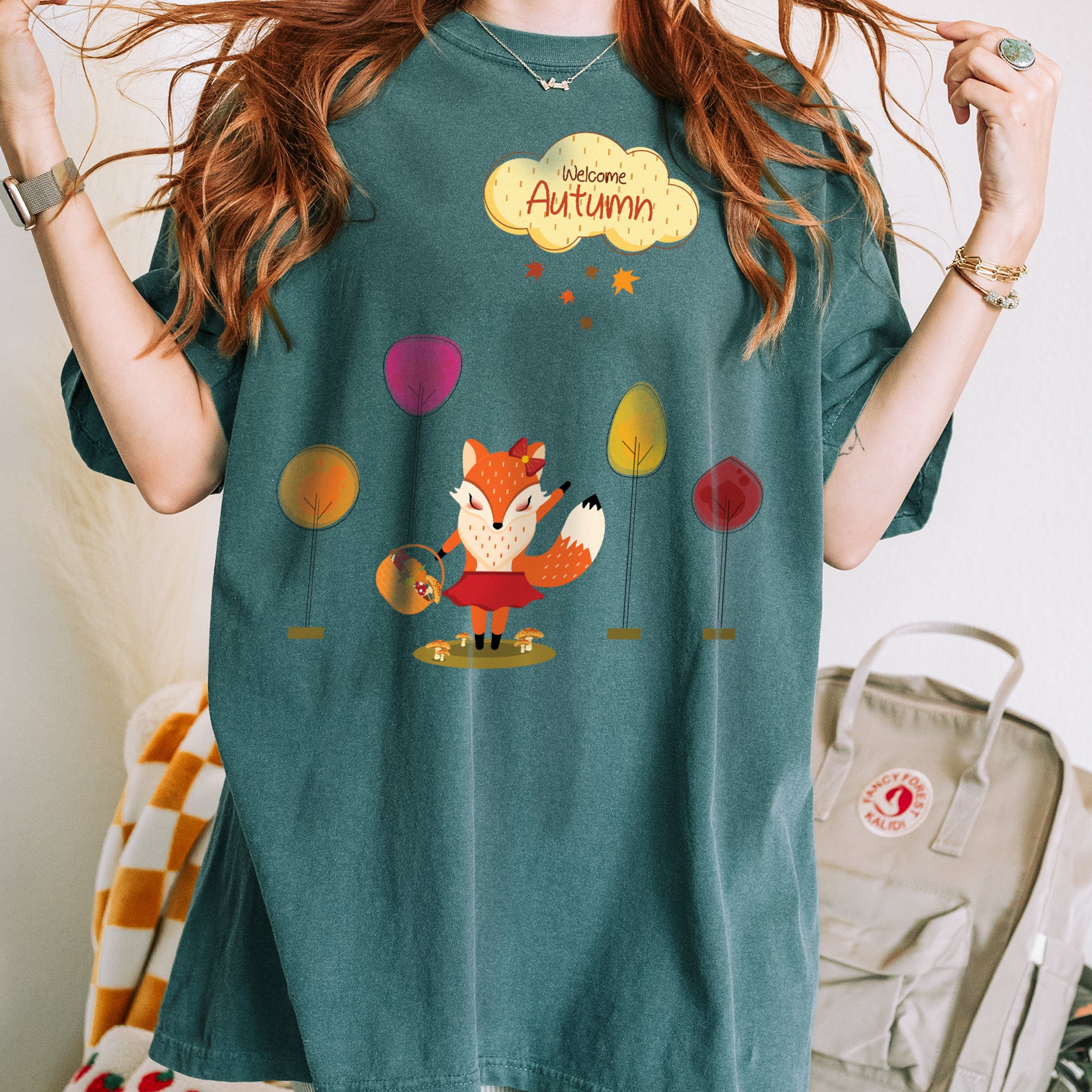 Autumn T-shirt Fox Welcome Autumn