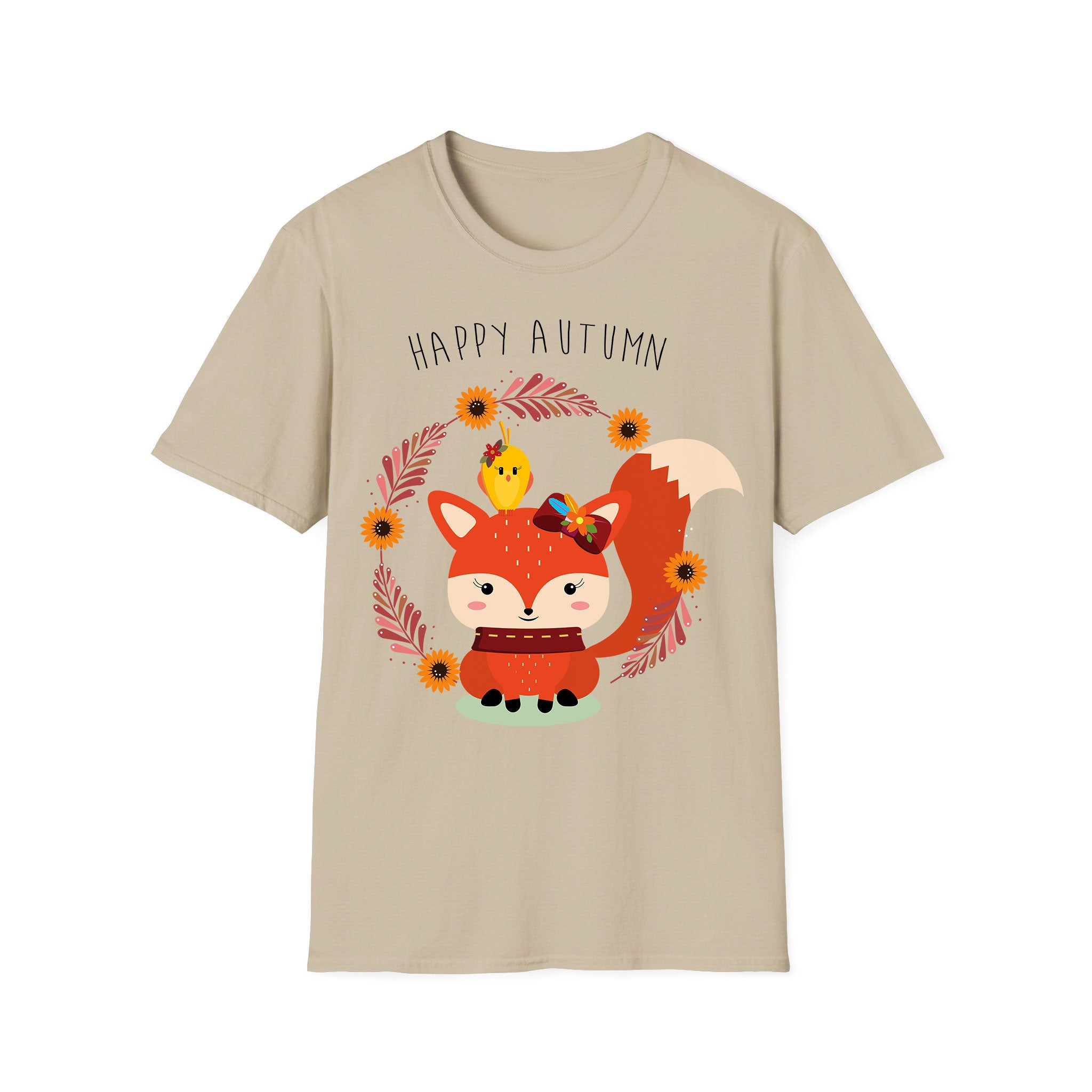 Autumn T-shirt Fox and Little Bird