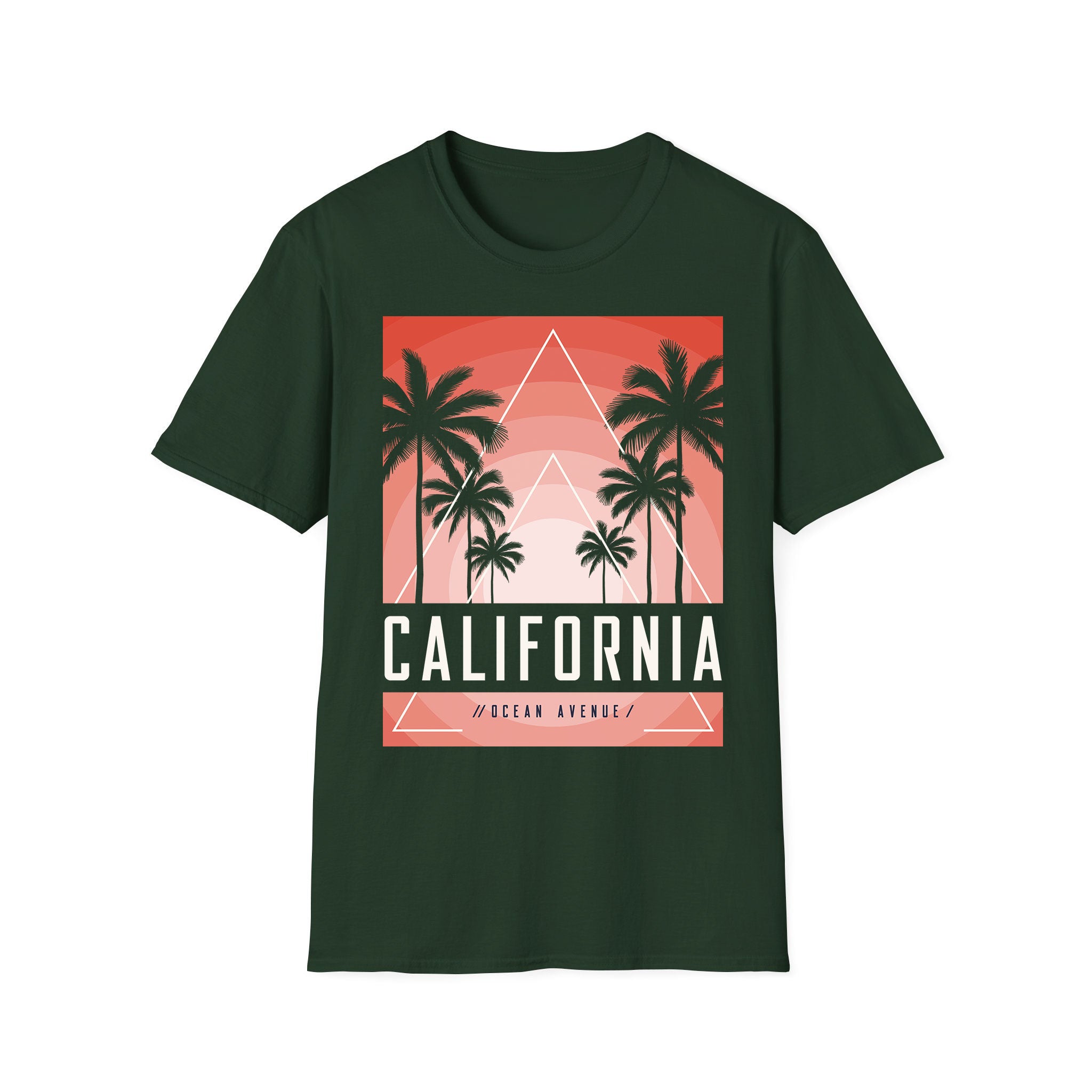 Áo thun unisex mùa hè California Ocean Avenue