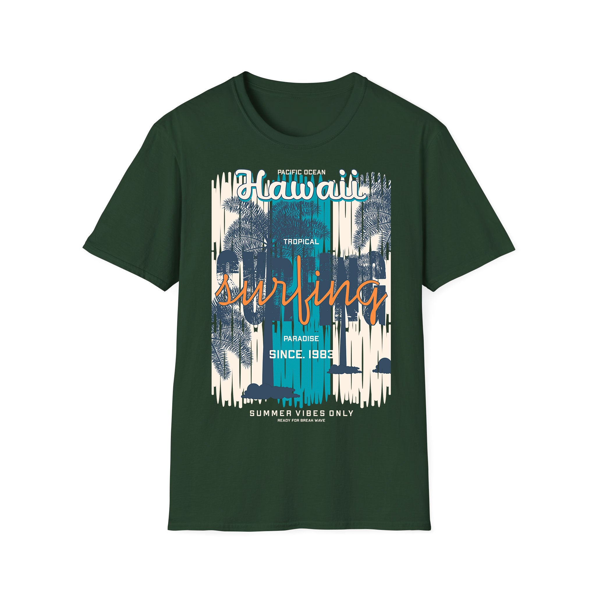 Surfing Unisex Tshirt Hawaii Tropical