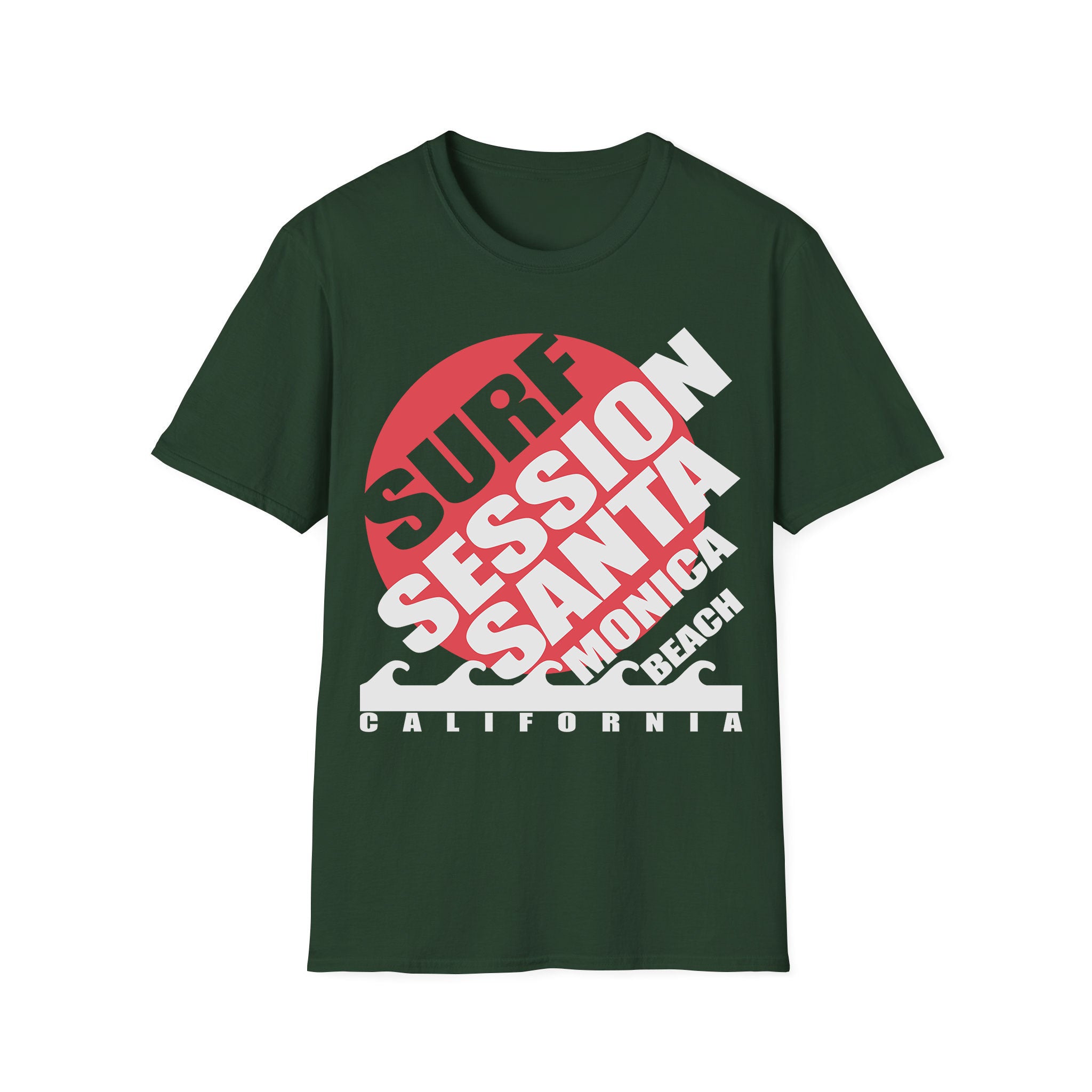 Surfing Unisex Tshirt Surf Session Santa