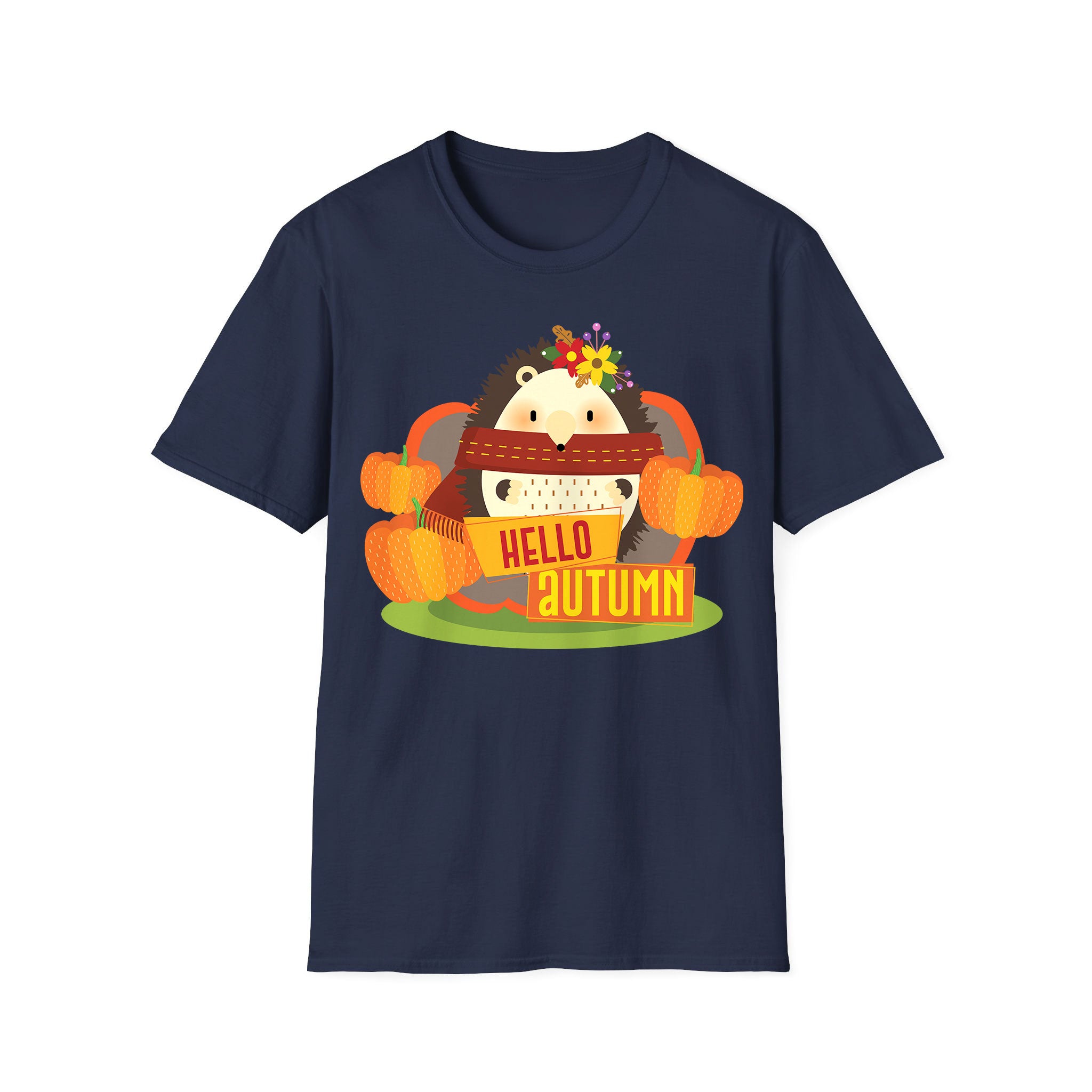 Autumn T-shirt Hedgehog in Pumpkin