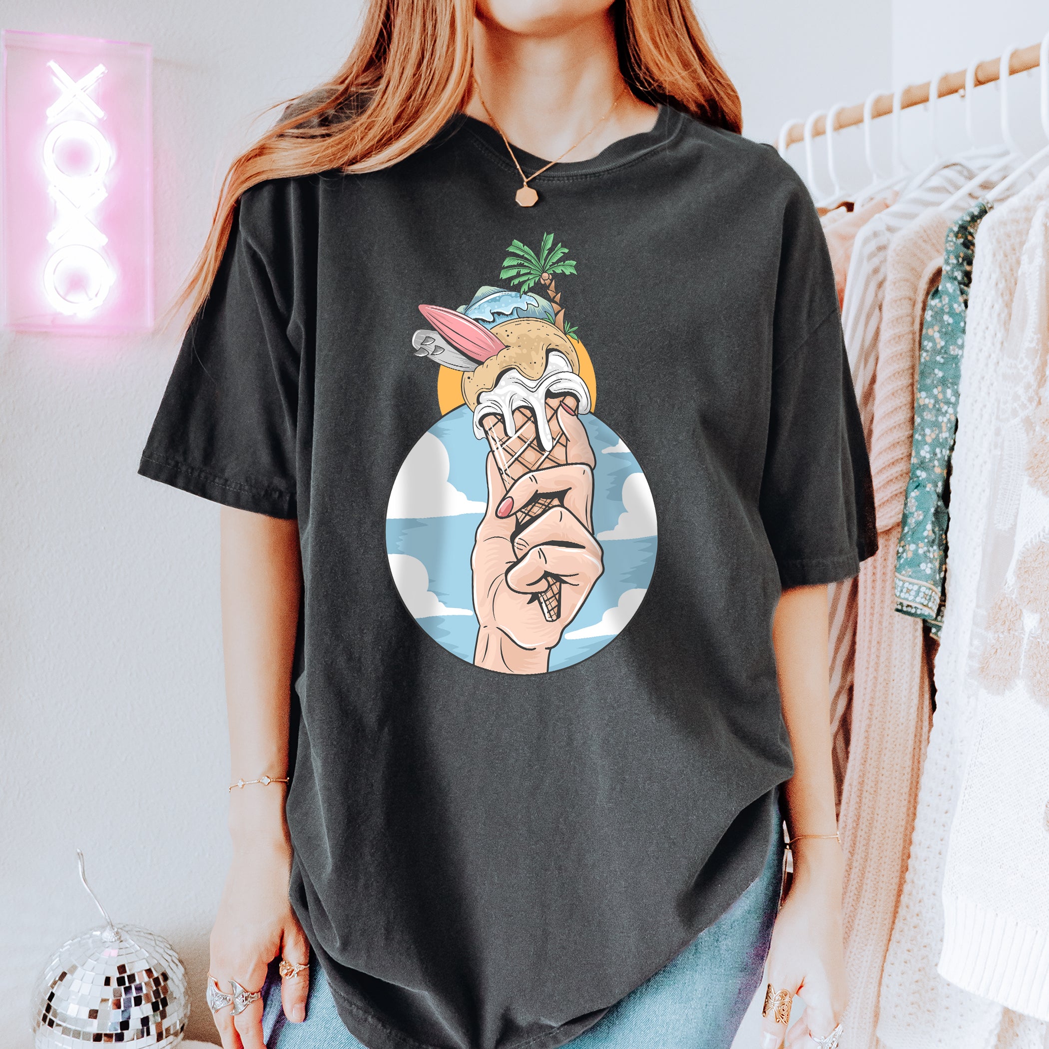 Summer unisex T-shirt Ice Cream Beach