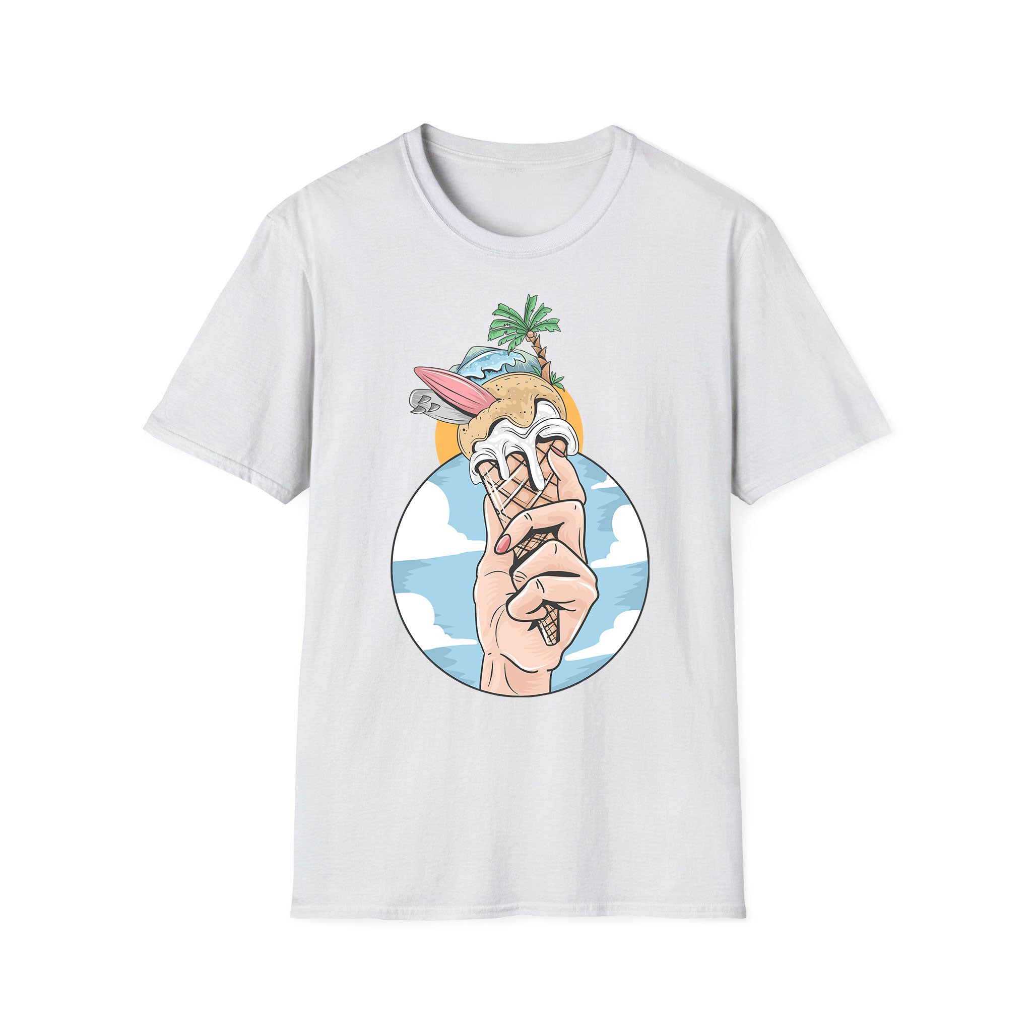 Summer unisex T-shirt Ice Cream Beach