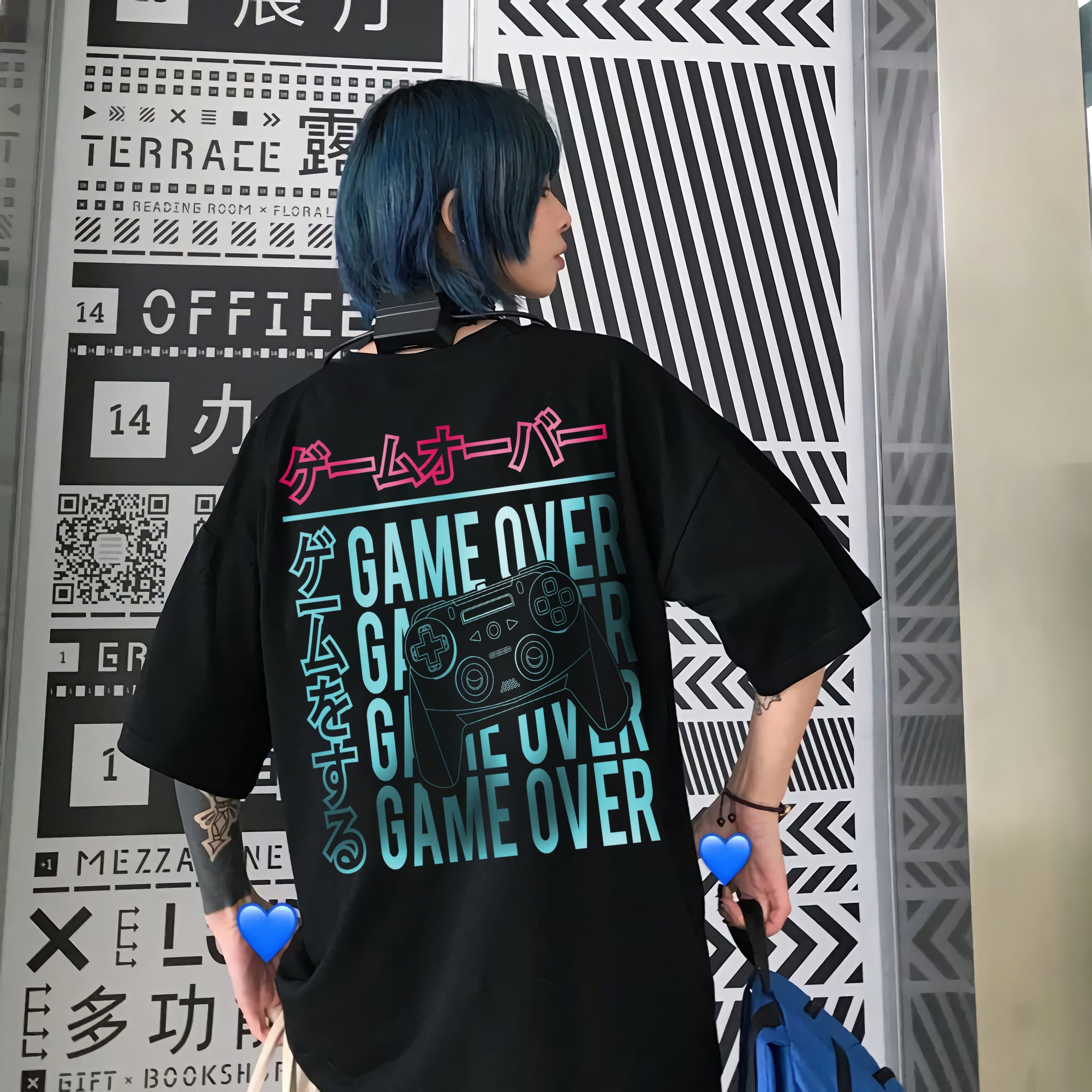 Japanese Style T-Shirt Game Over Japan