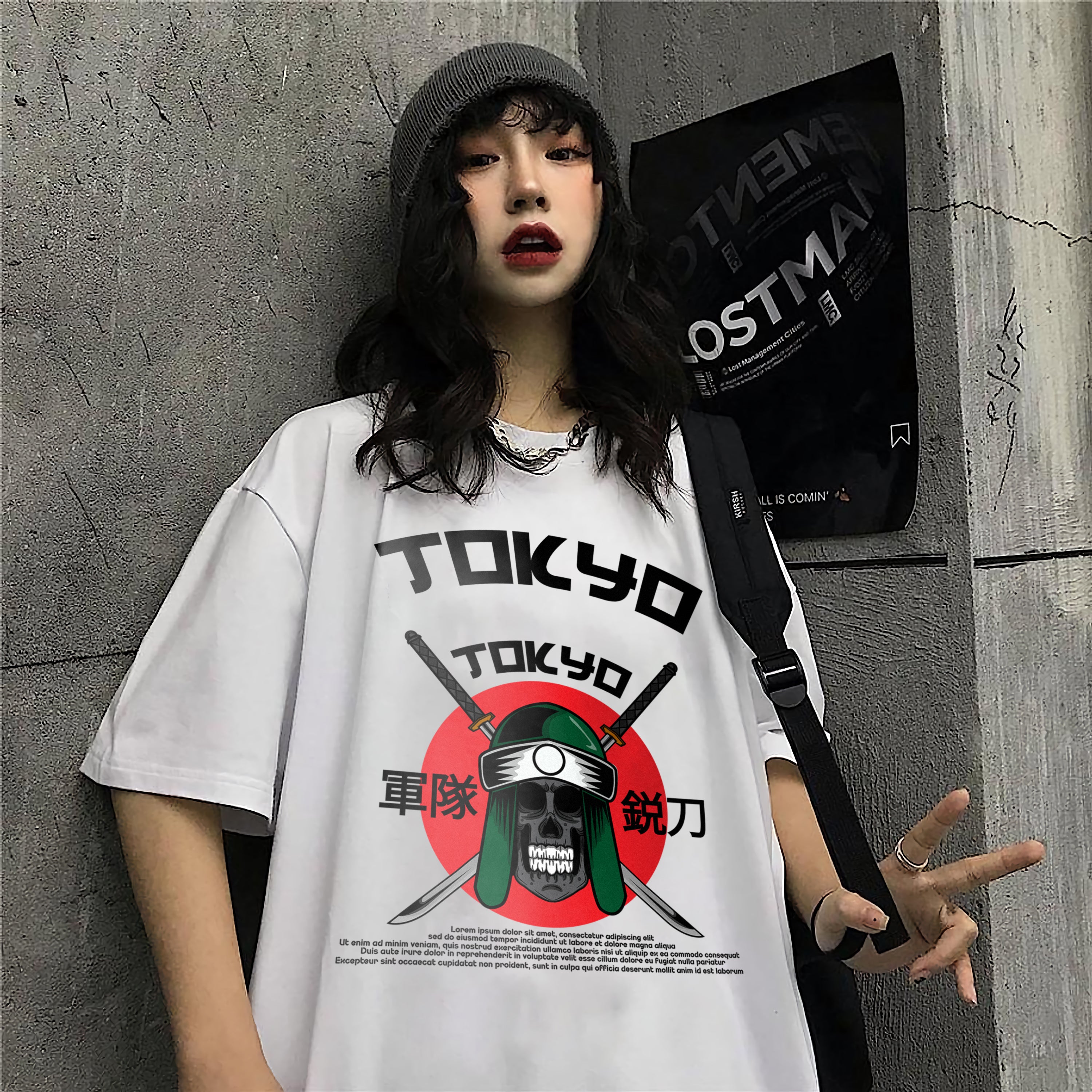 Japanese Style T-Shirt Tokyo Skull