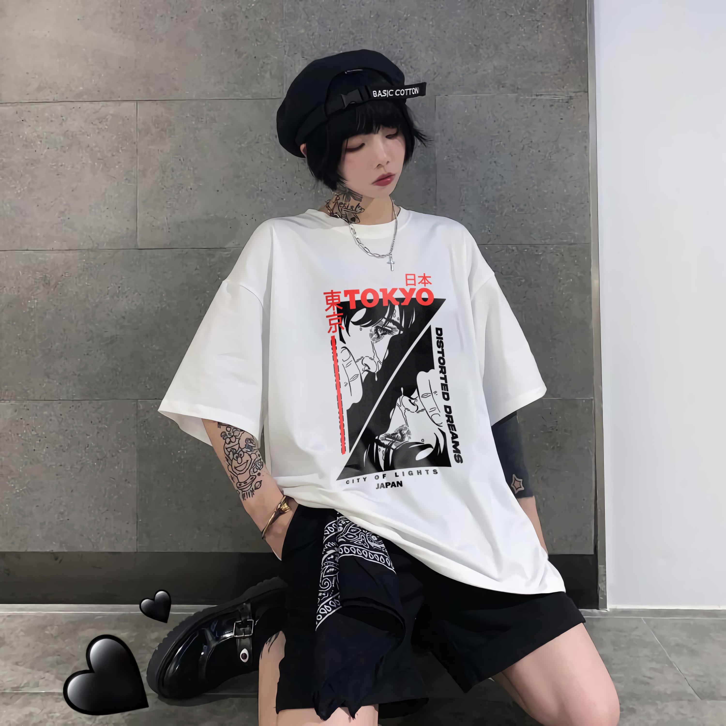 T-shirt de style japonais Tokyo Distorted Dreams