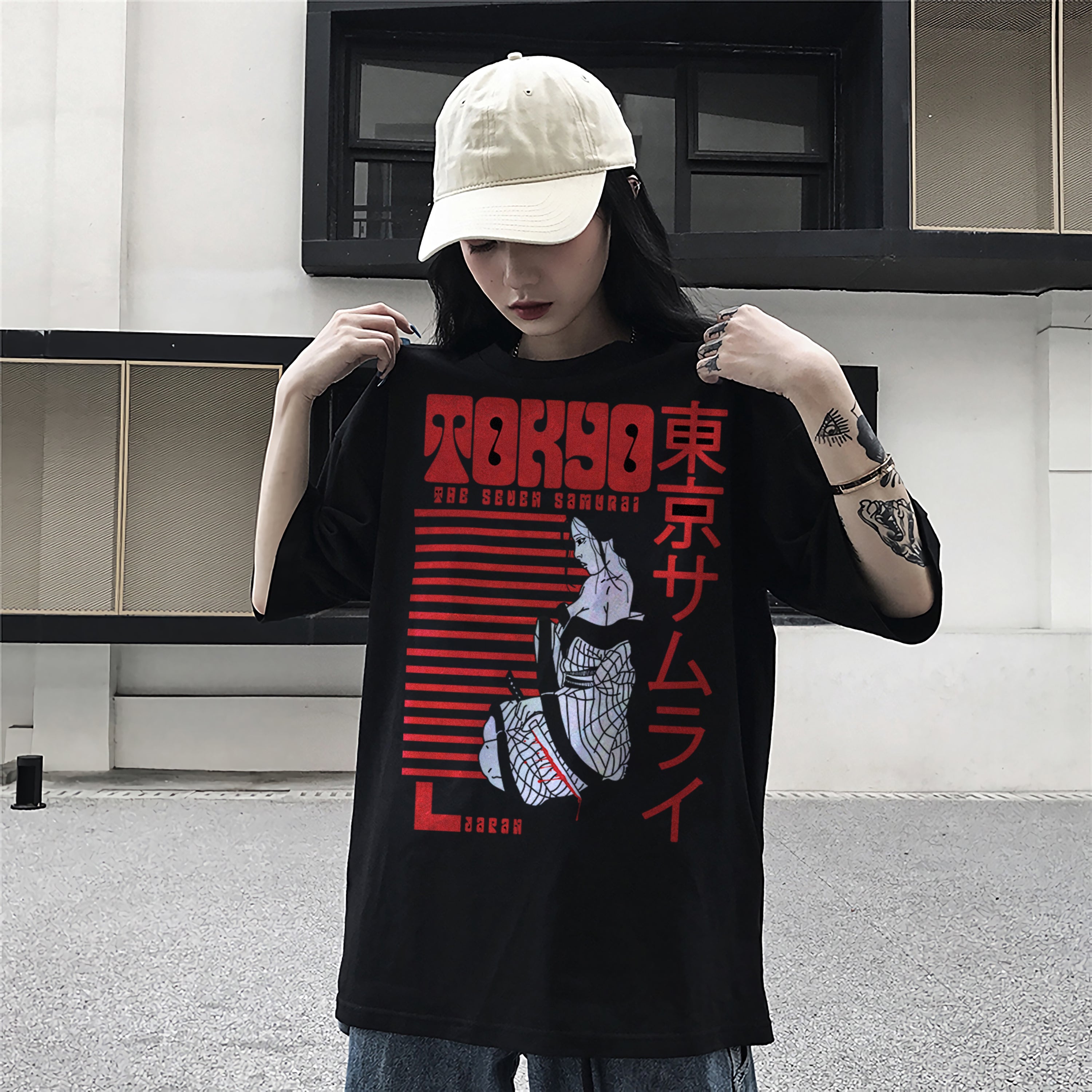 T-Shirt Style japonais Tokyo les sept Samuria Geisha