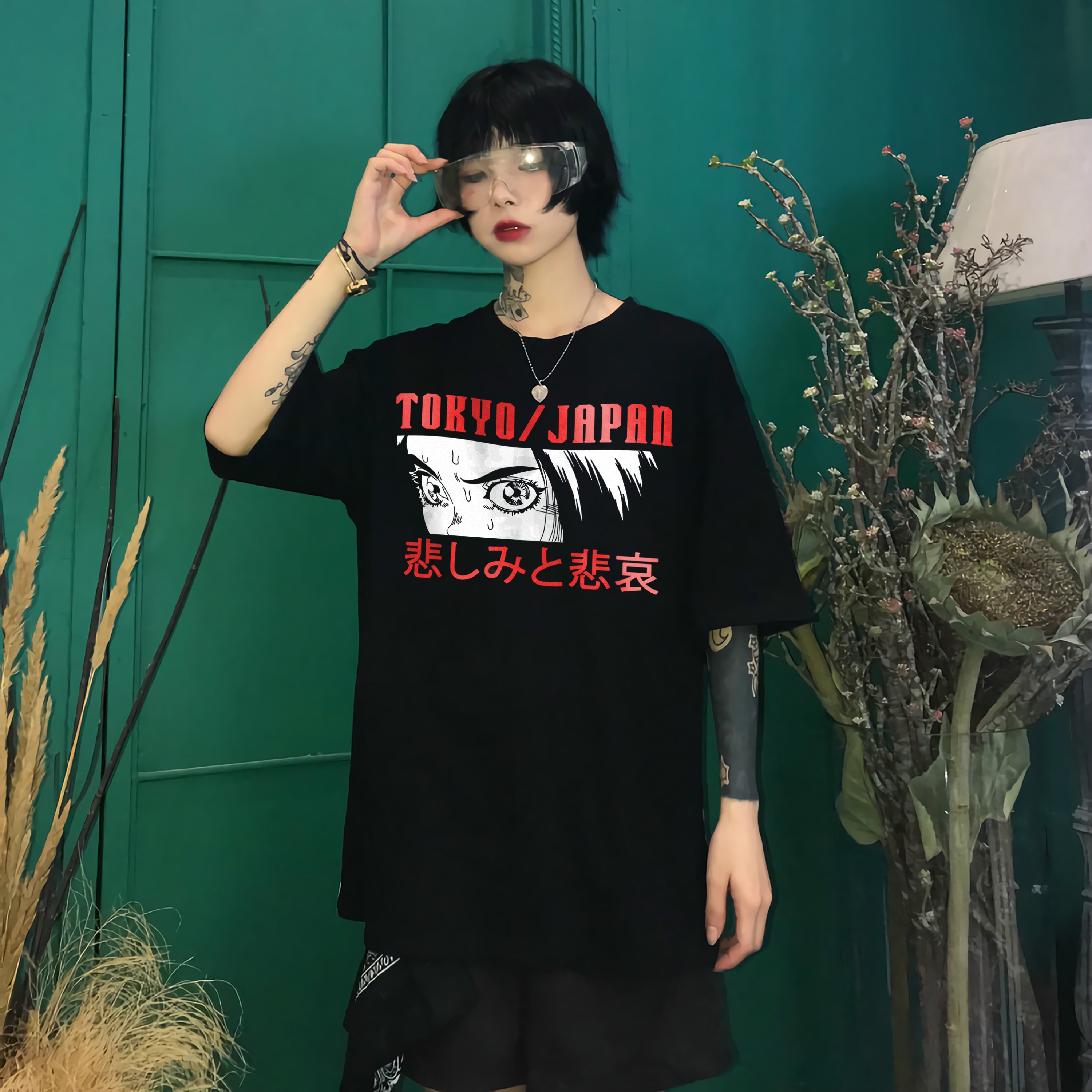 Japanese Style T-Shirt Tokyo Japan Sadness & Sorrow