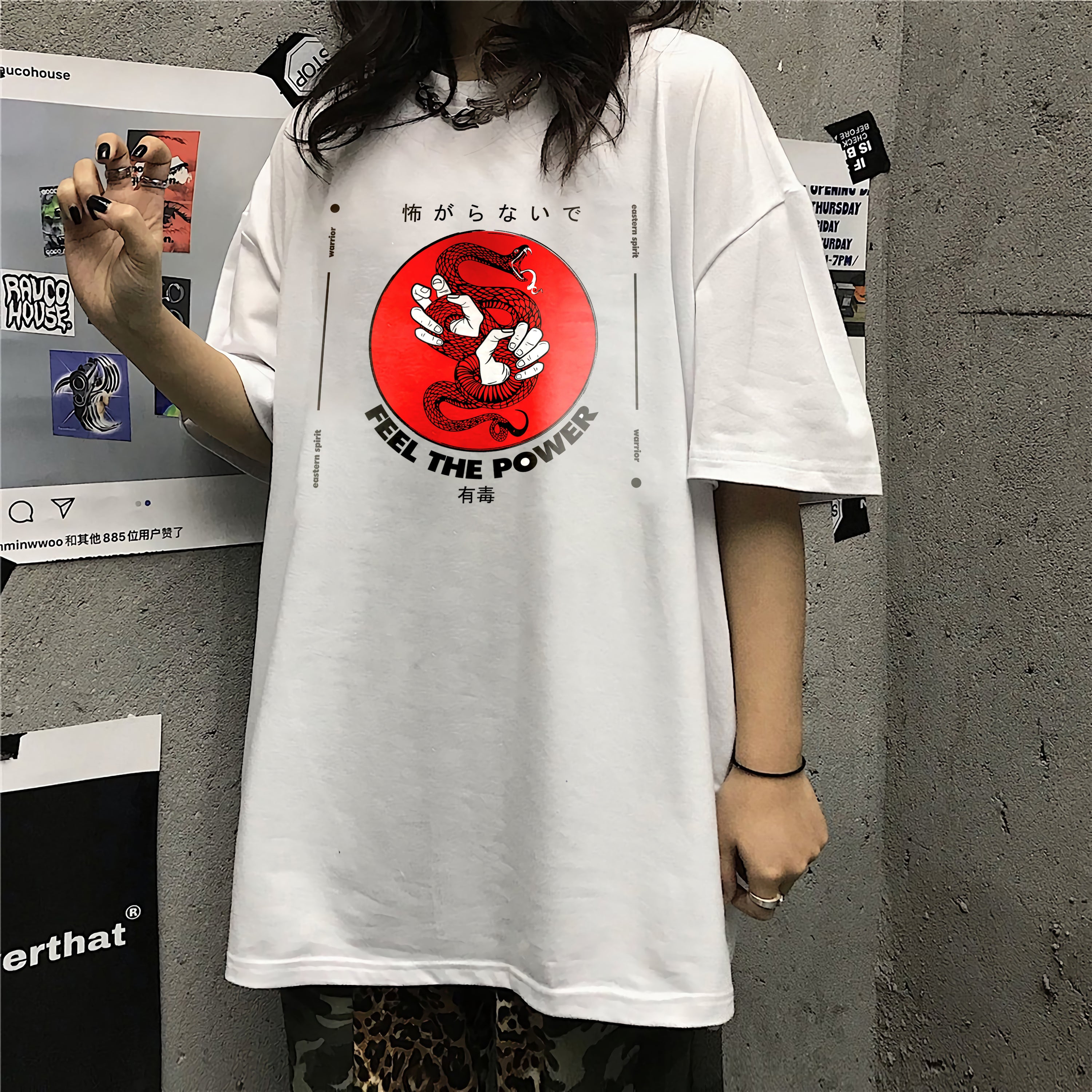 Japanese Style T-Shirt Warrior Feel The Power