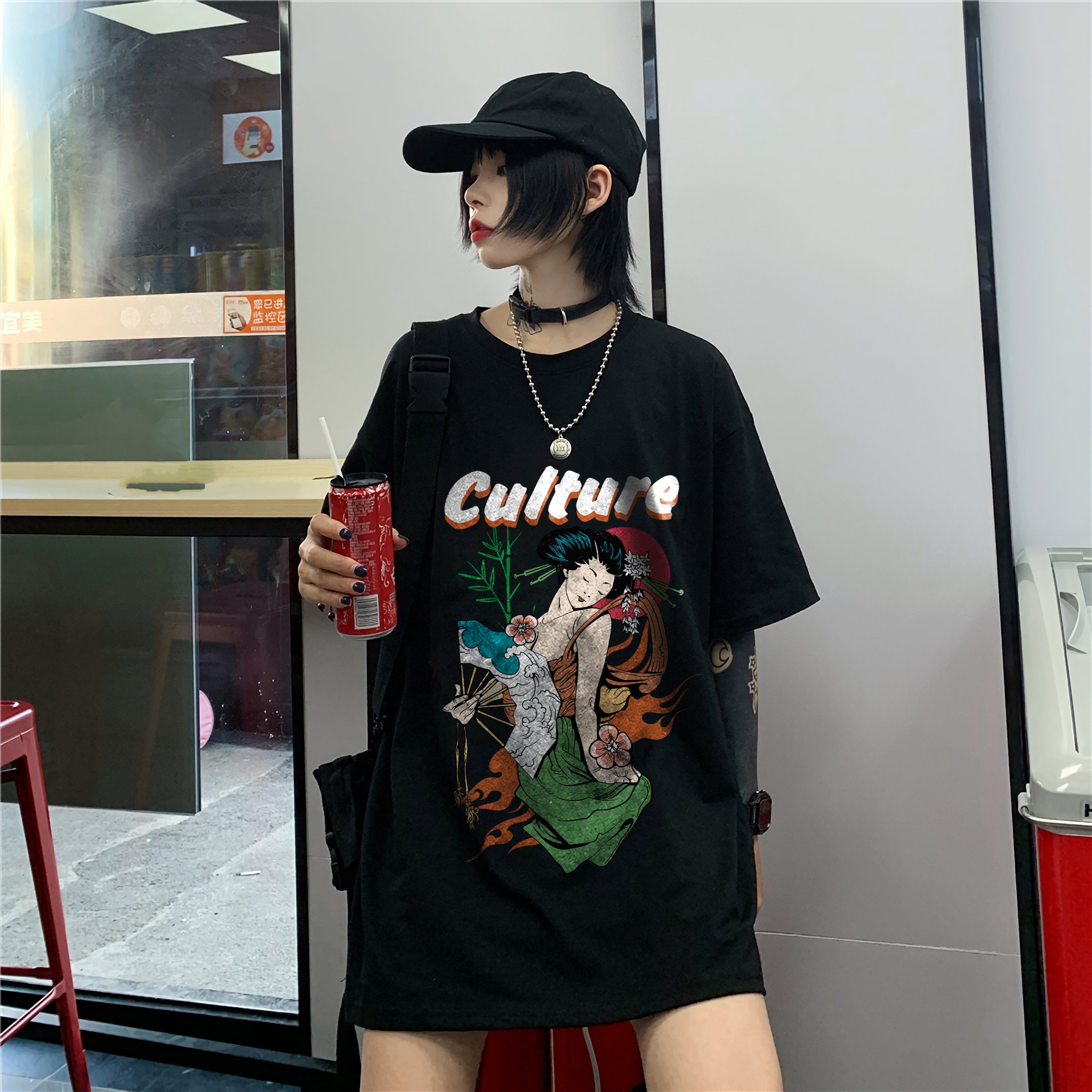 Japanese Style T-Shirt Culture Girl Tokyo