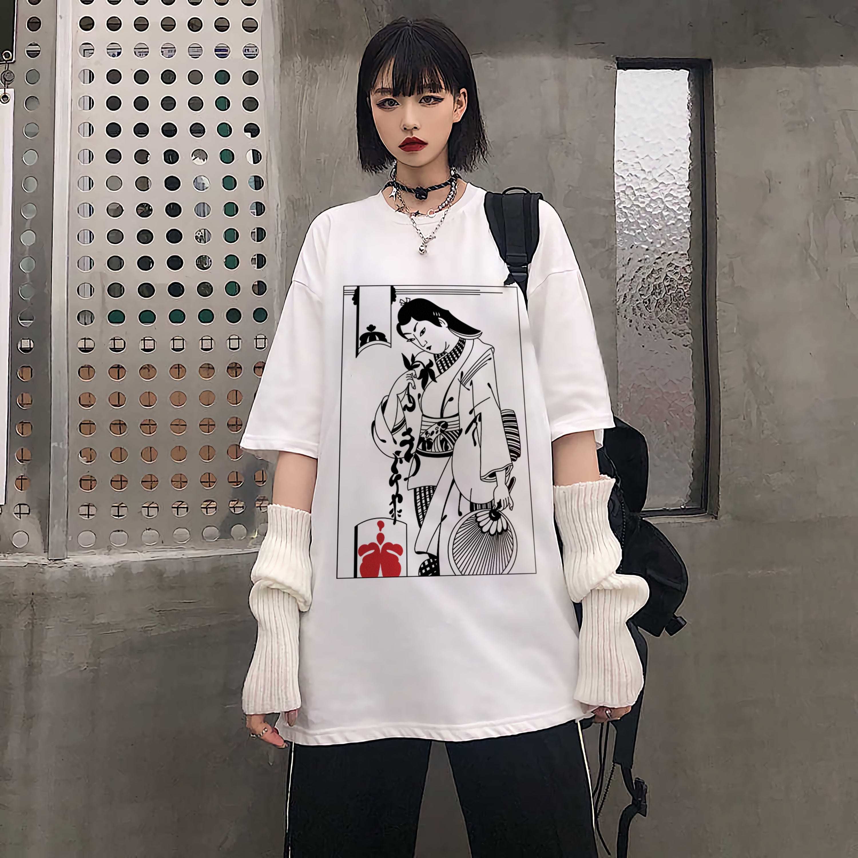 Japanese Style T-Shirt Geisha Japan Girl