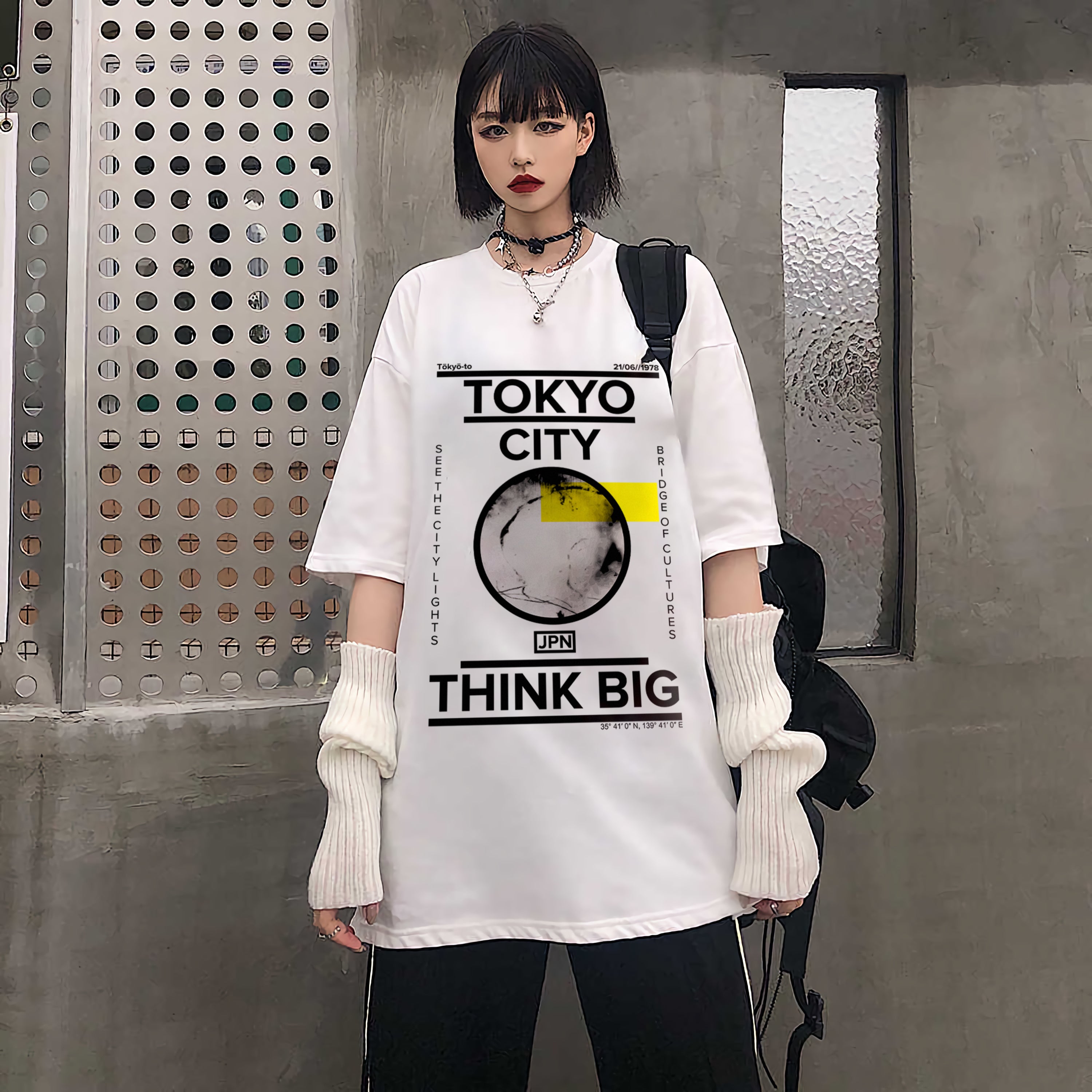 Japanese Style T-Shirt Tokyo City Japan Think Big