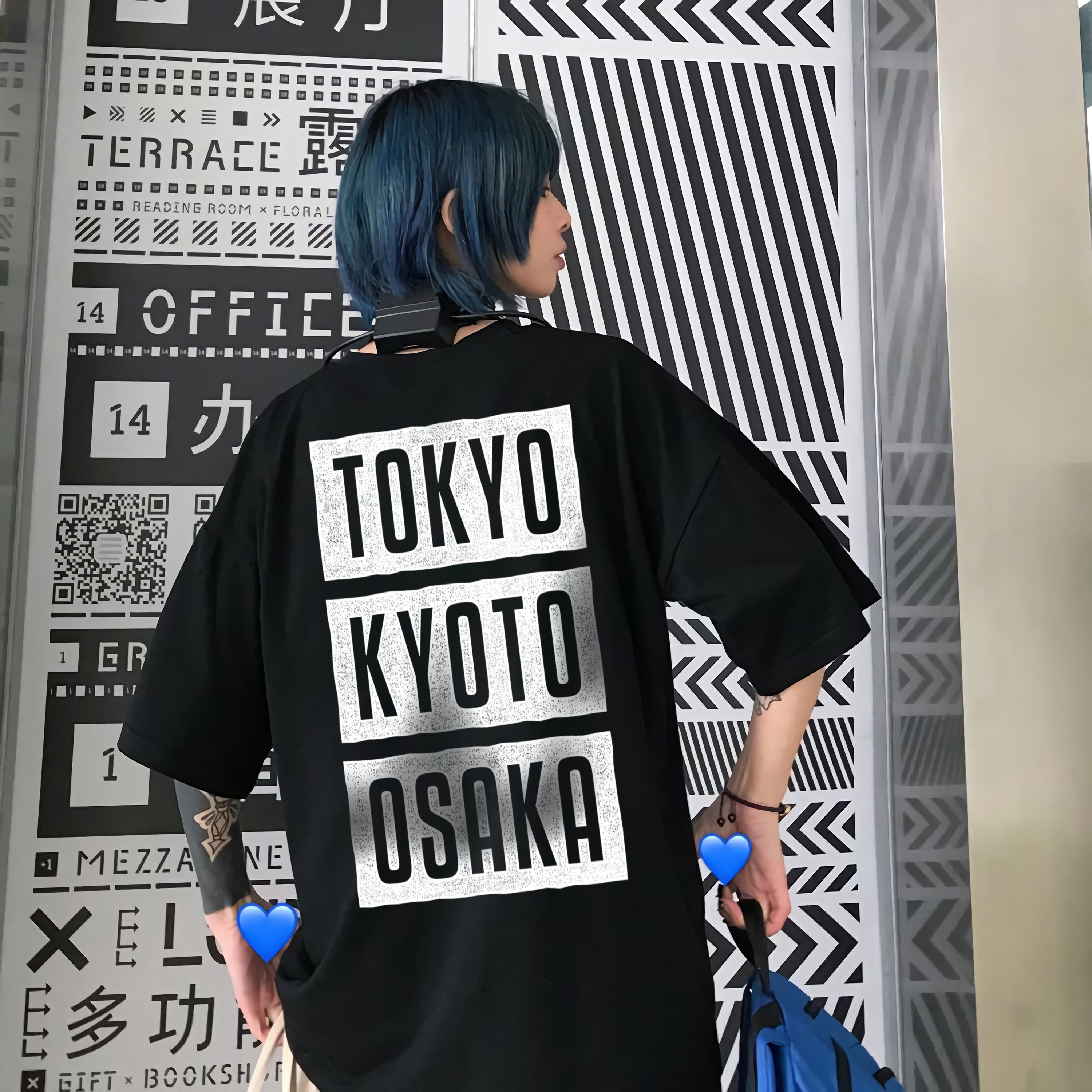 Japanese Style T-Shirt Tokyo Kyoto Osaka