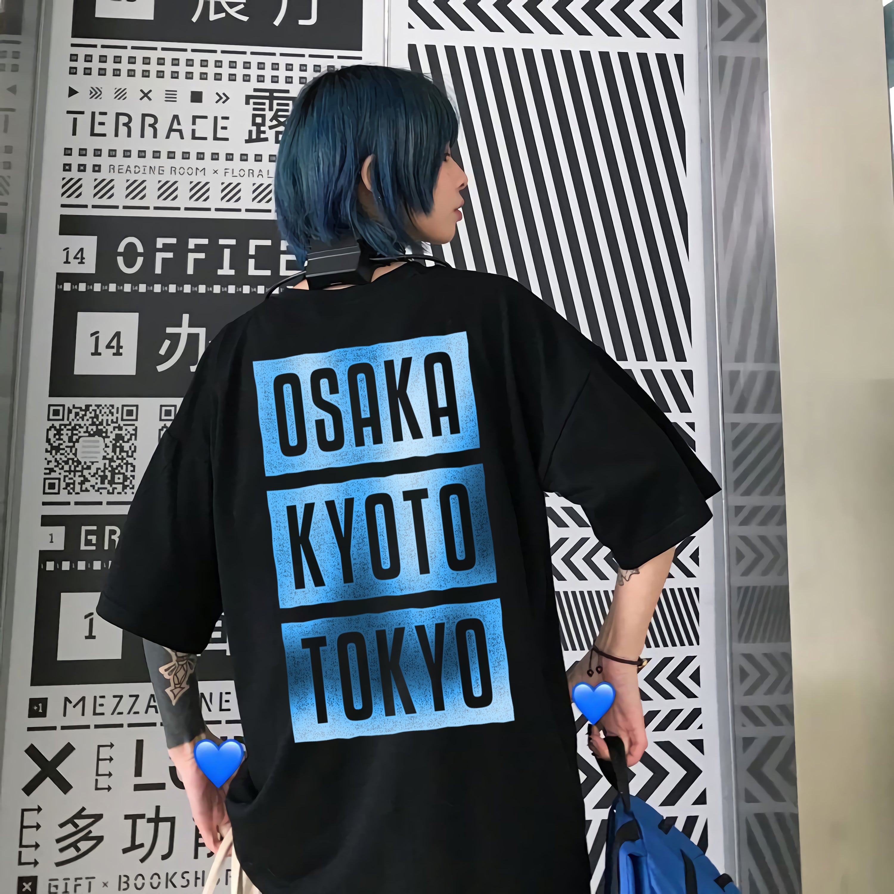 Japanese Style T-Shirt Osaka Kyoto Tokyo