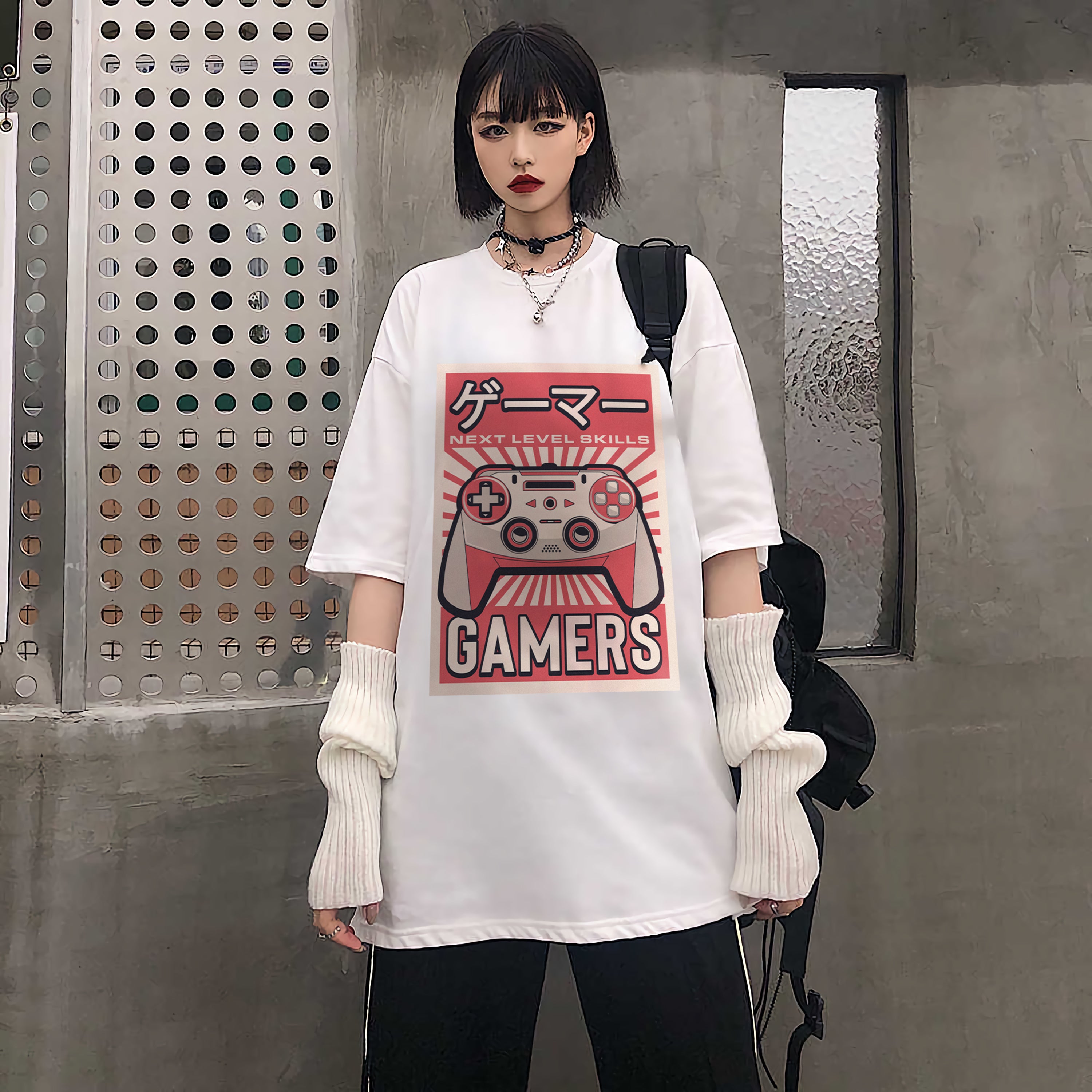 T-shirt de style japonais pour les joueurs, compétences de niveau supérieur