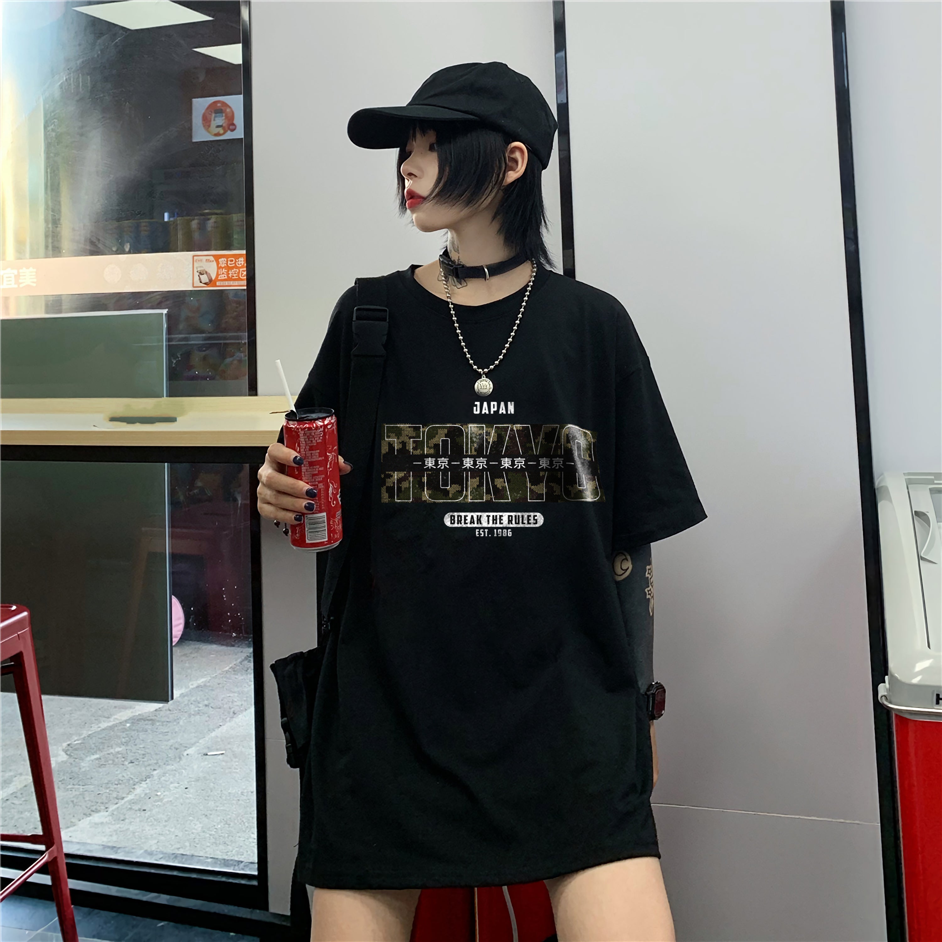 T-shirt de style japonais Tokyo enfreint les règles