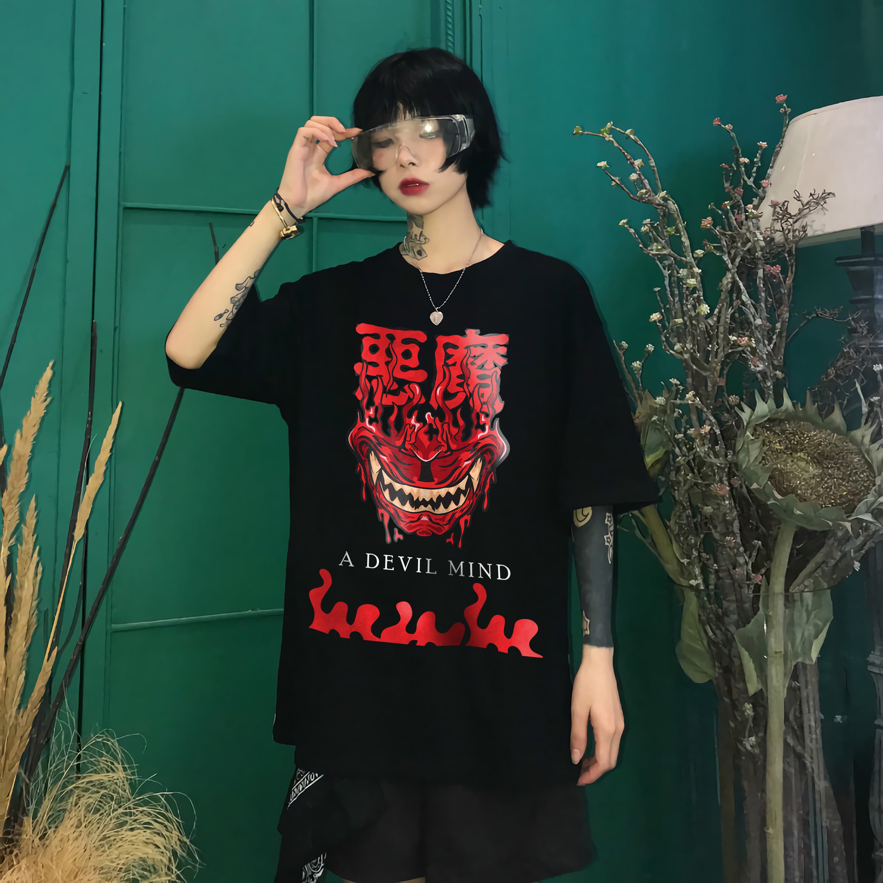 T-shirt de style japonais A Devil Mind Japan