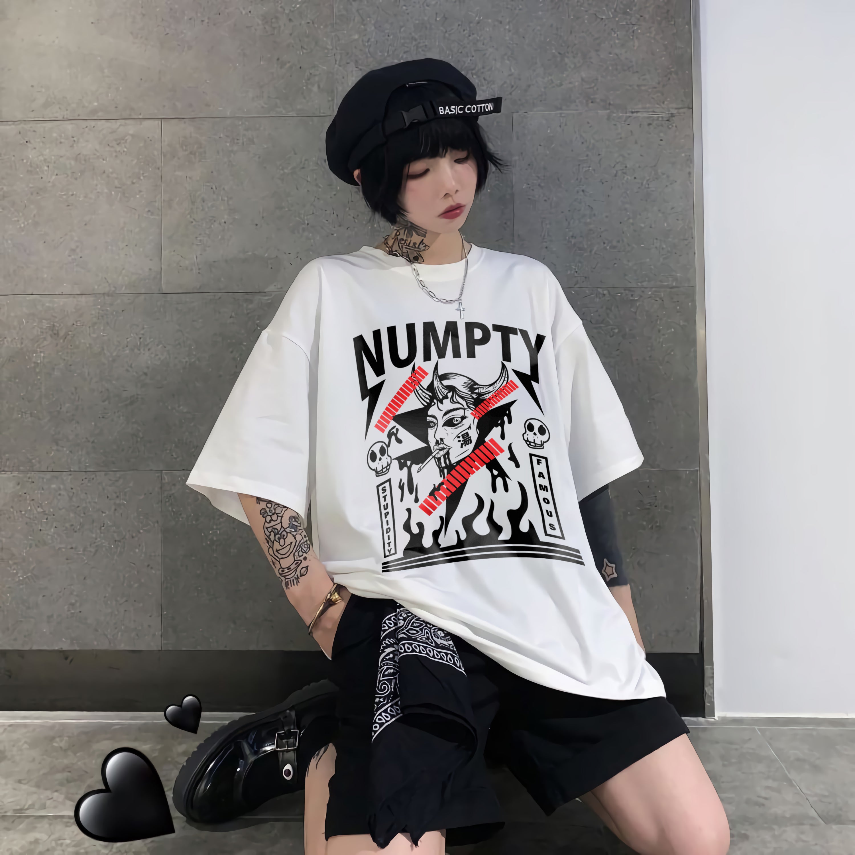 T-Shirt Style Japonais Diable Numpty