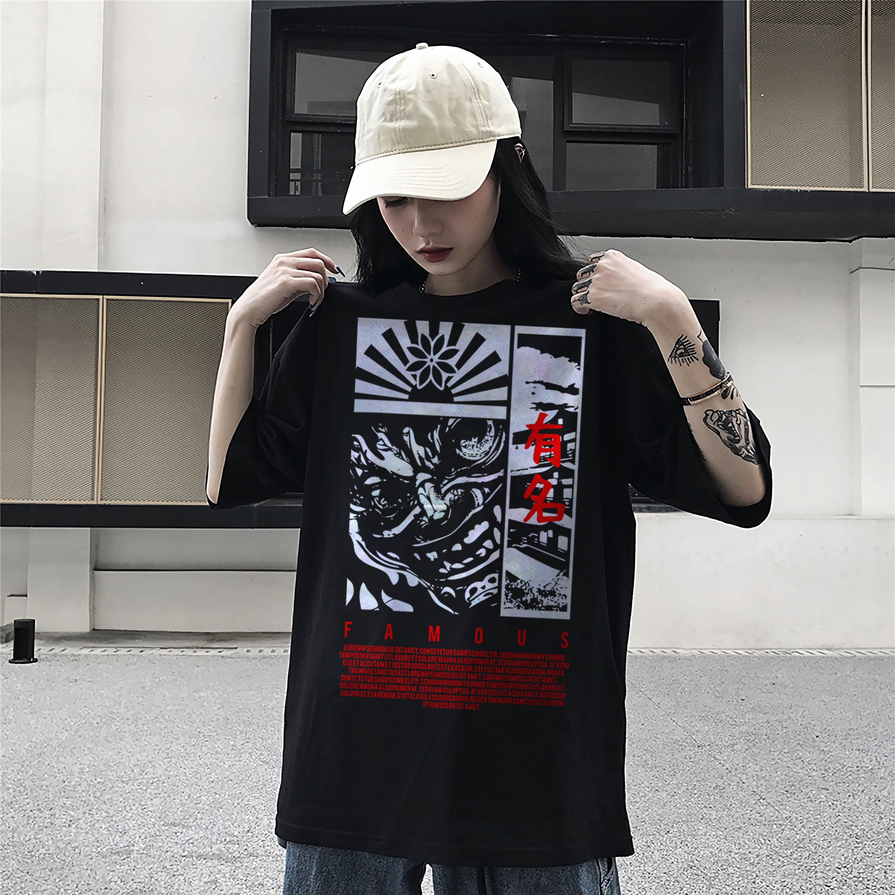 T-Shirt Style Japonais Diable Célèbre Tokyo