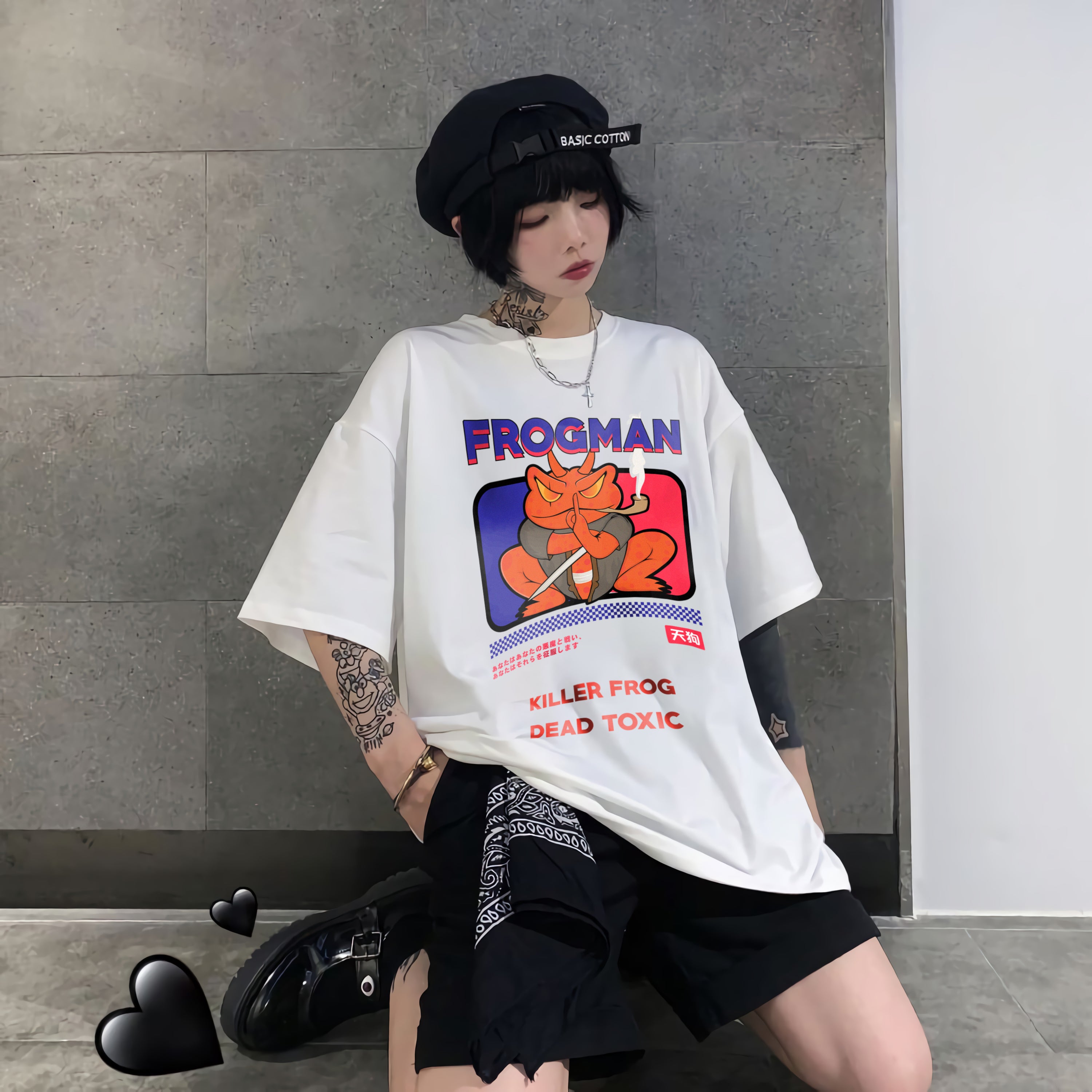 T-shirt de style japonais Frogman Dead Toxic