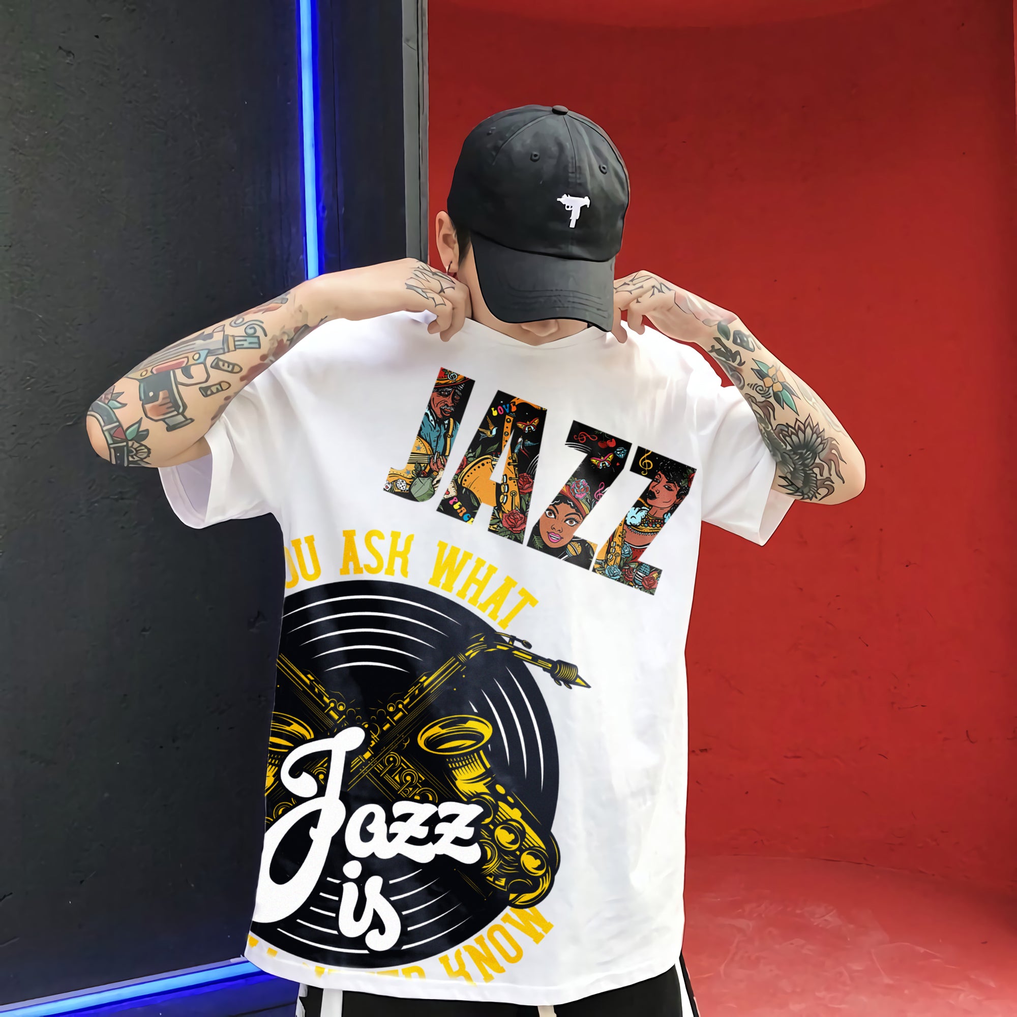 T-shirt graphique oversize Jazz Is