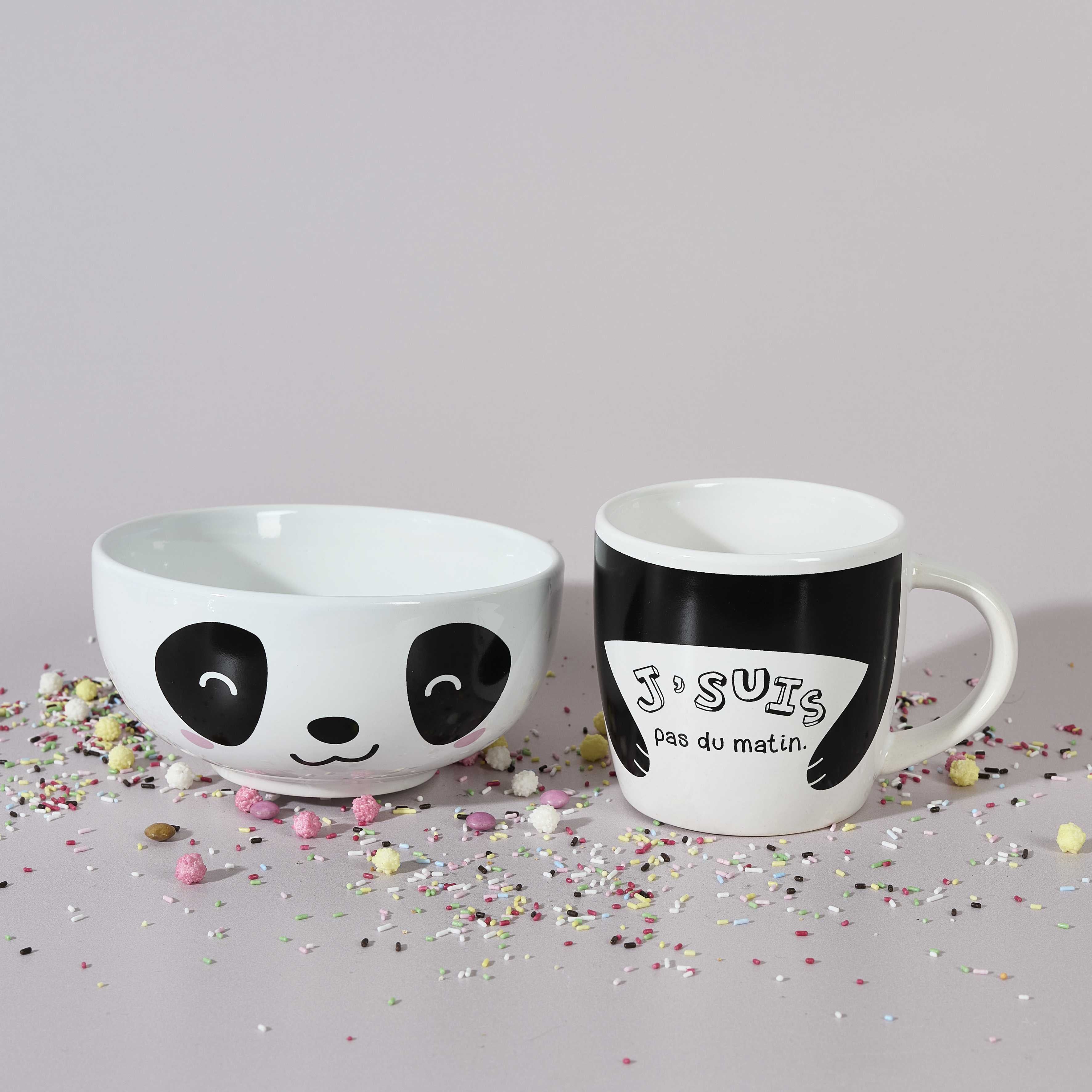 Ensemble mug et bol Kawaii Chat & Panda